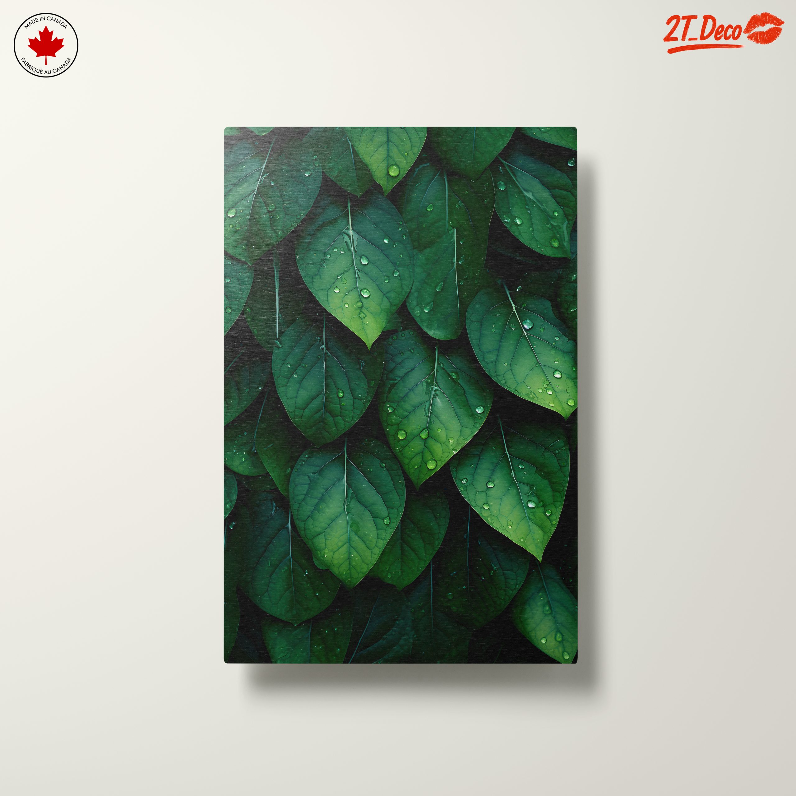 Vibrant Green Botanical Leaf Art - Image 10