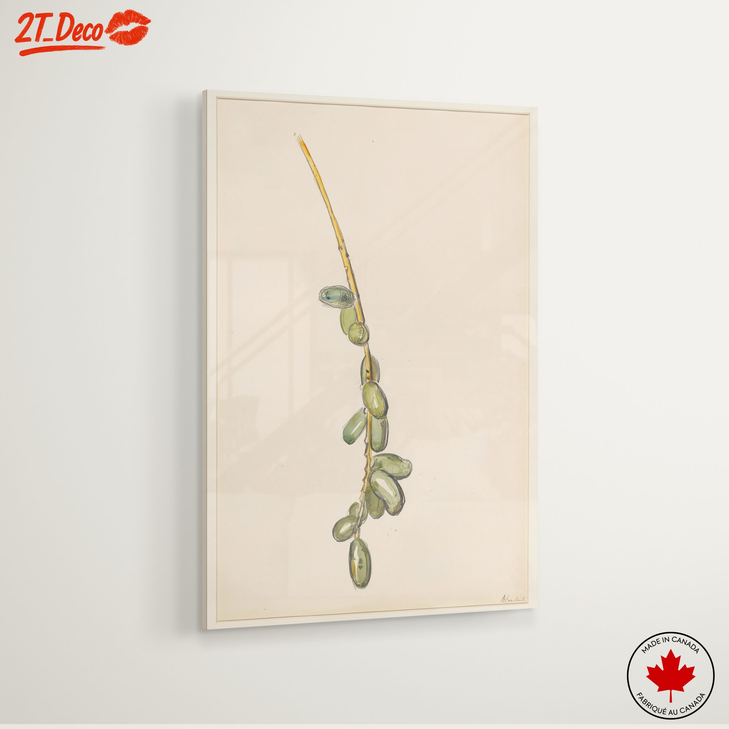 Elegant Botanical Illustration of Green Leaves - Image 6