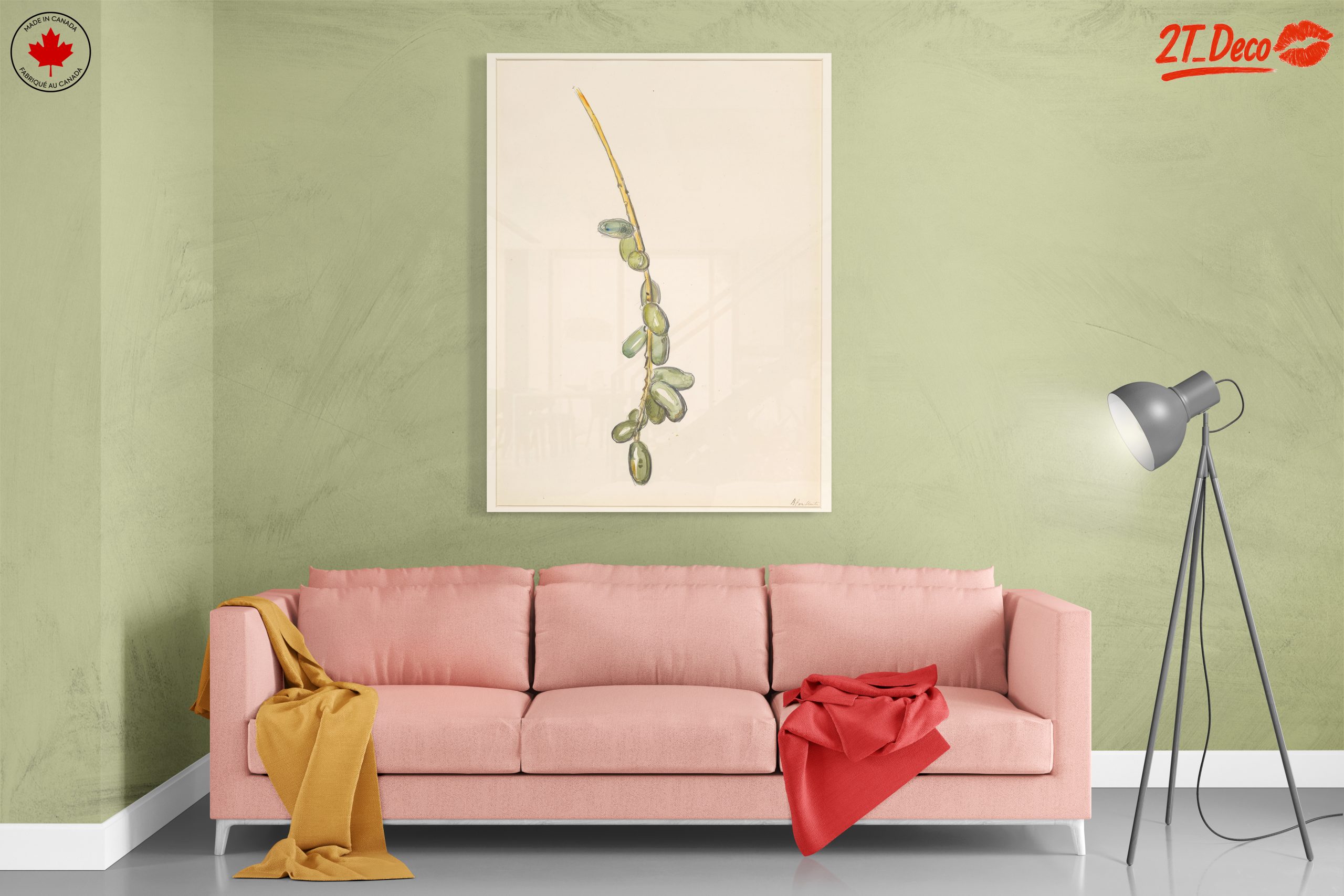 Elegant Botanical Illustration of Green Leaves - Image 7