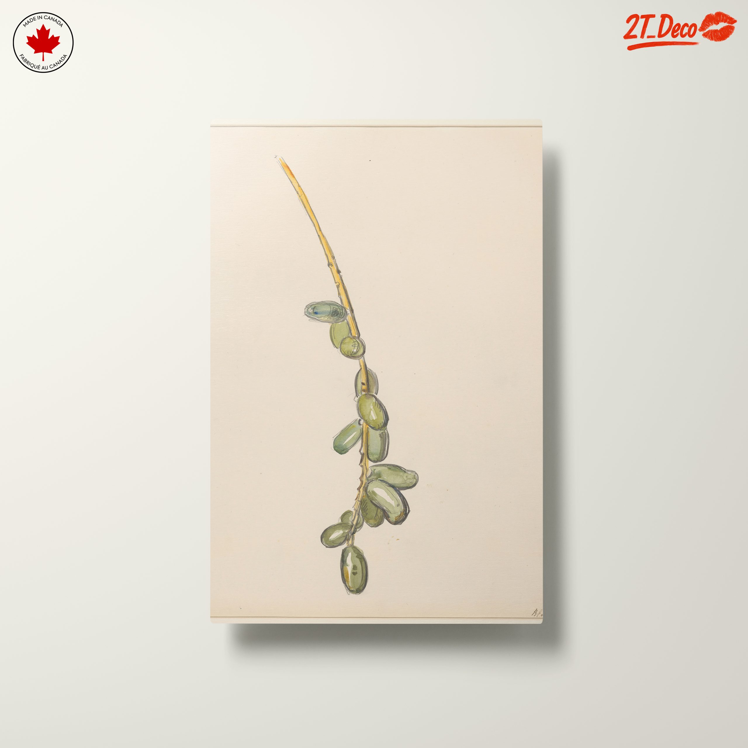 Elegant Botanical Illustration of Green Leaves - Image 10