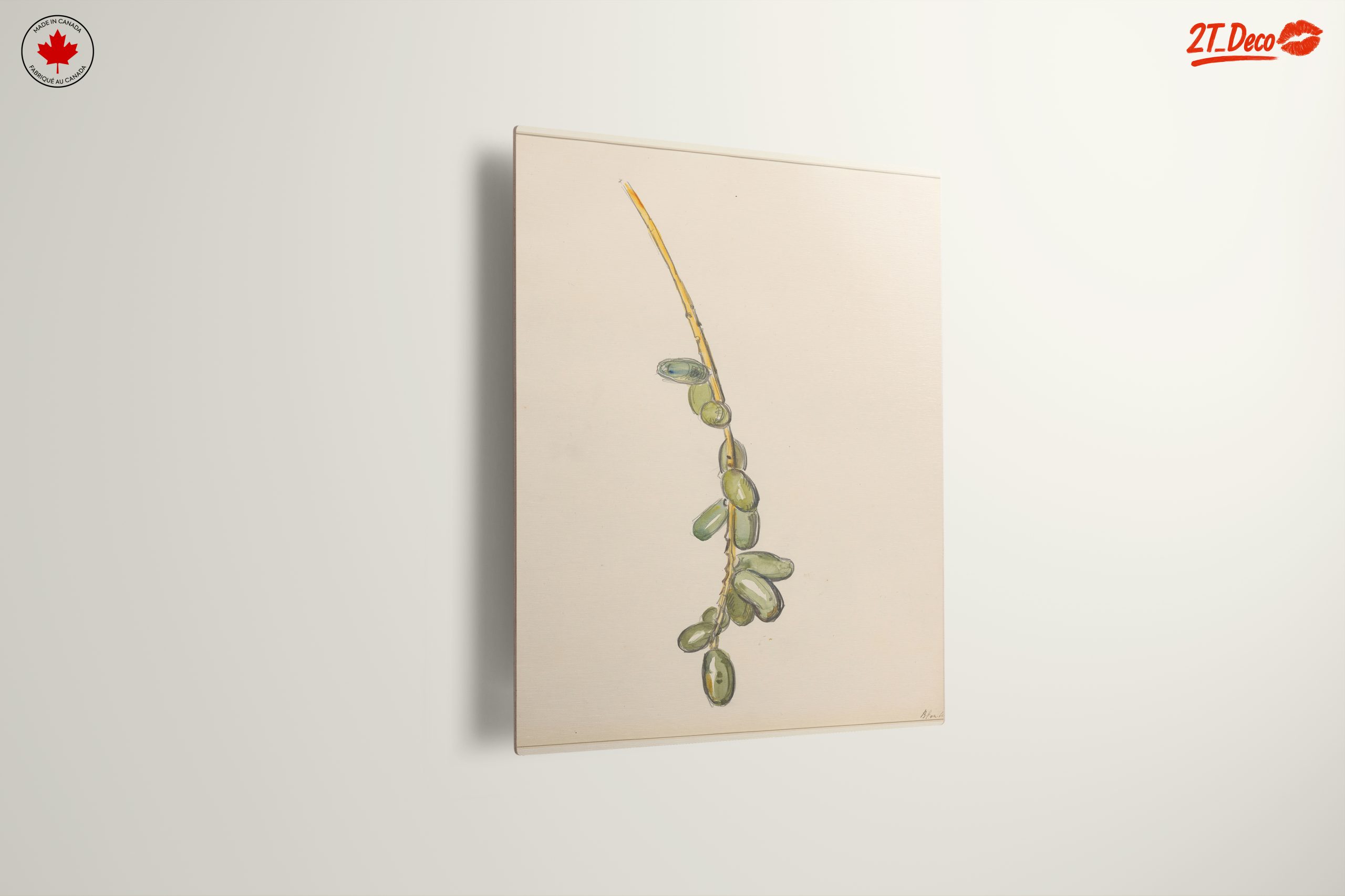 Elegant Botanical Illustration of Green Leaves - Image 13