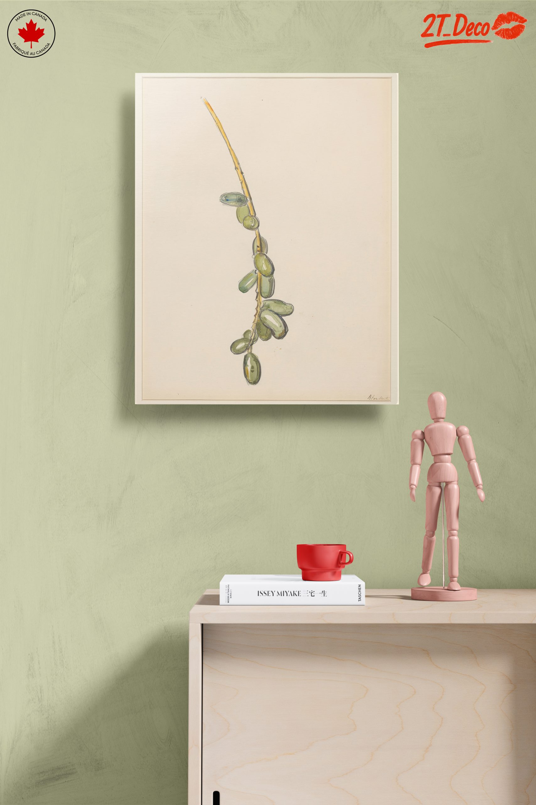 Elegant Botanical Illustration of Green Leaves - Image 14