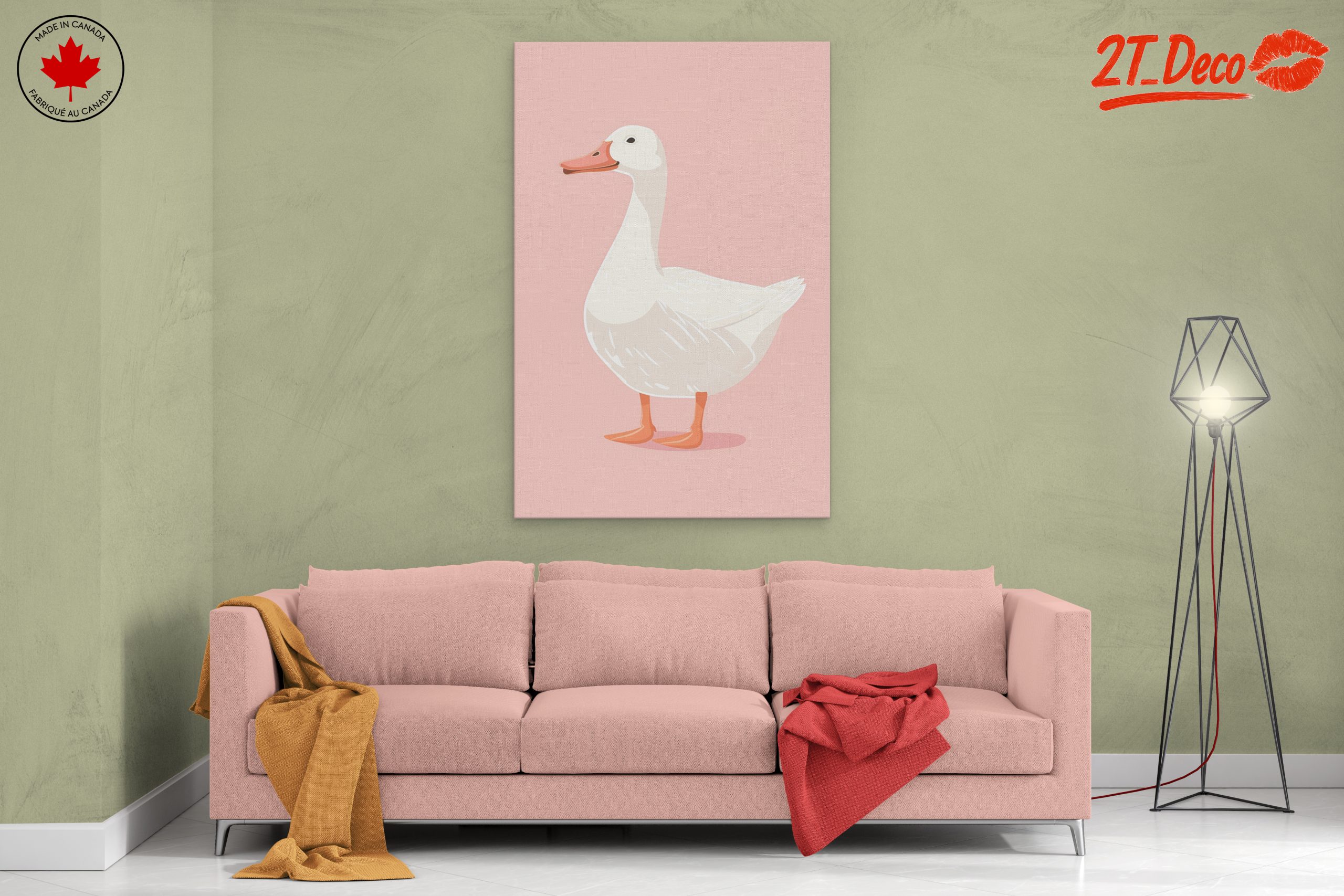 Cute Duck Illustration Art for Home - Image 2
