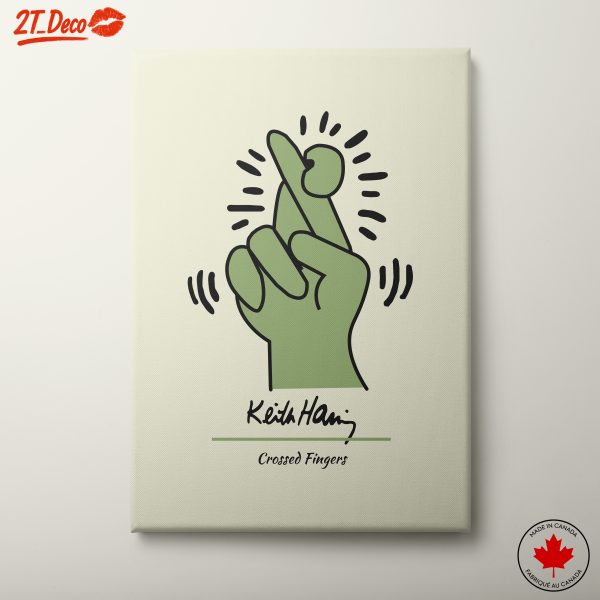Crossed Fingers Art by Keith Haring