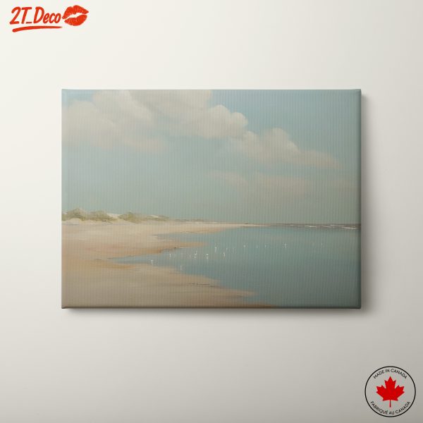 Tranquil Coastal Landscape in Pastel Shades