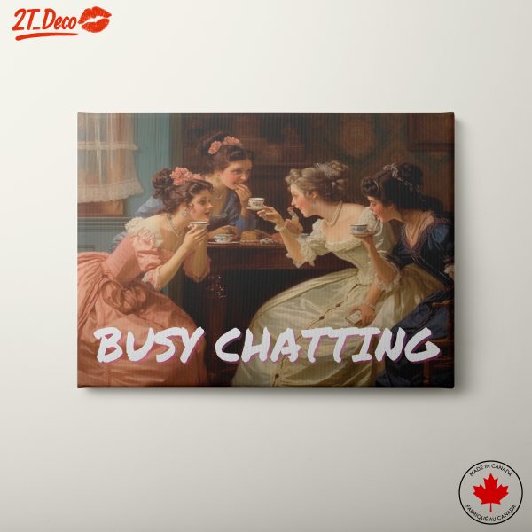 Elegant Women Engaged in Conversation Art