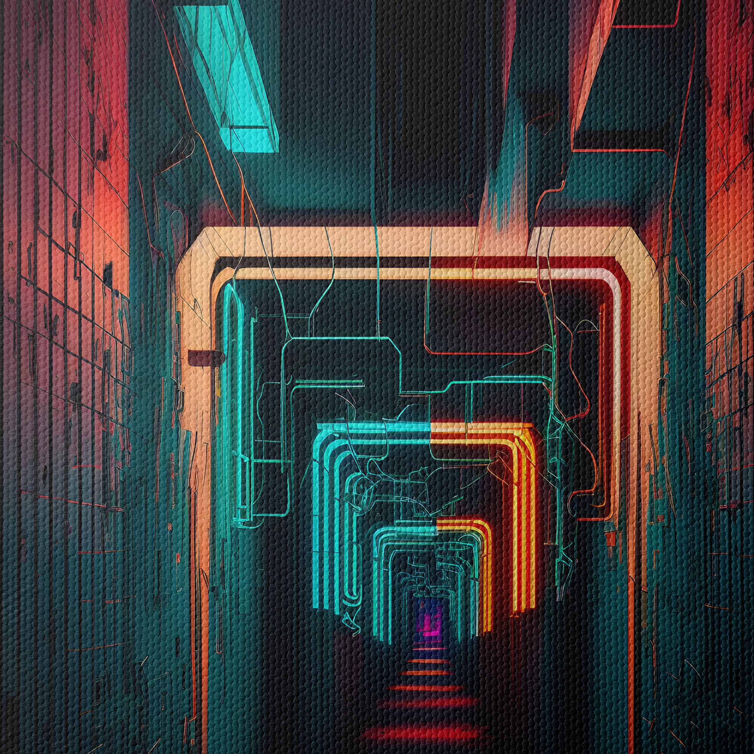 Vibrant Neon Urban Landscape Design - Image 4