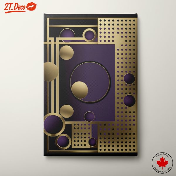 Elegant Geometric Design in Purple and Gold
