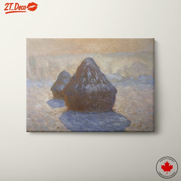 Impressionist Landscape with Haystacks