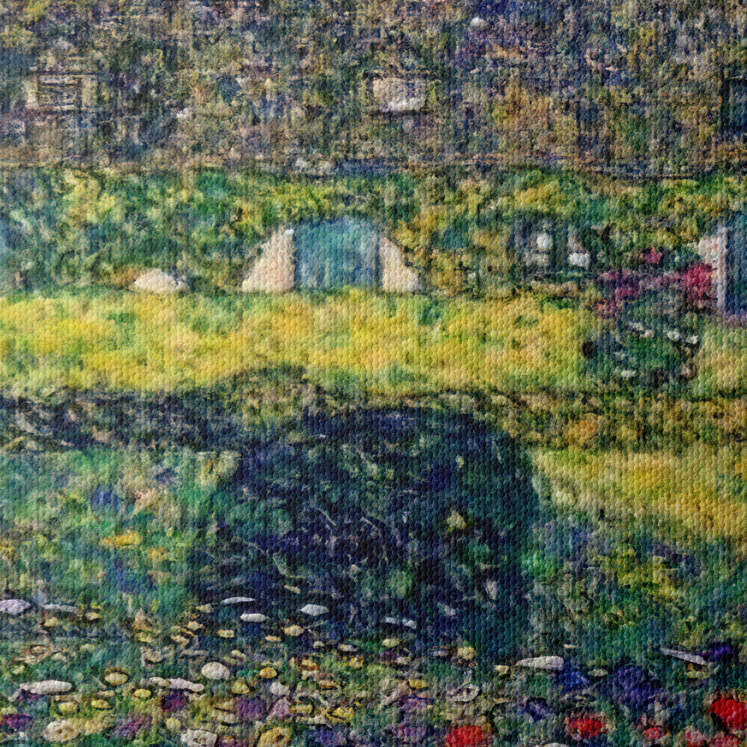 Vibrant Floral Landscape with House - Image 4