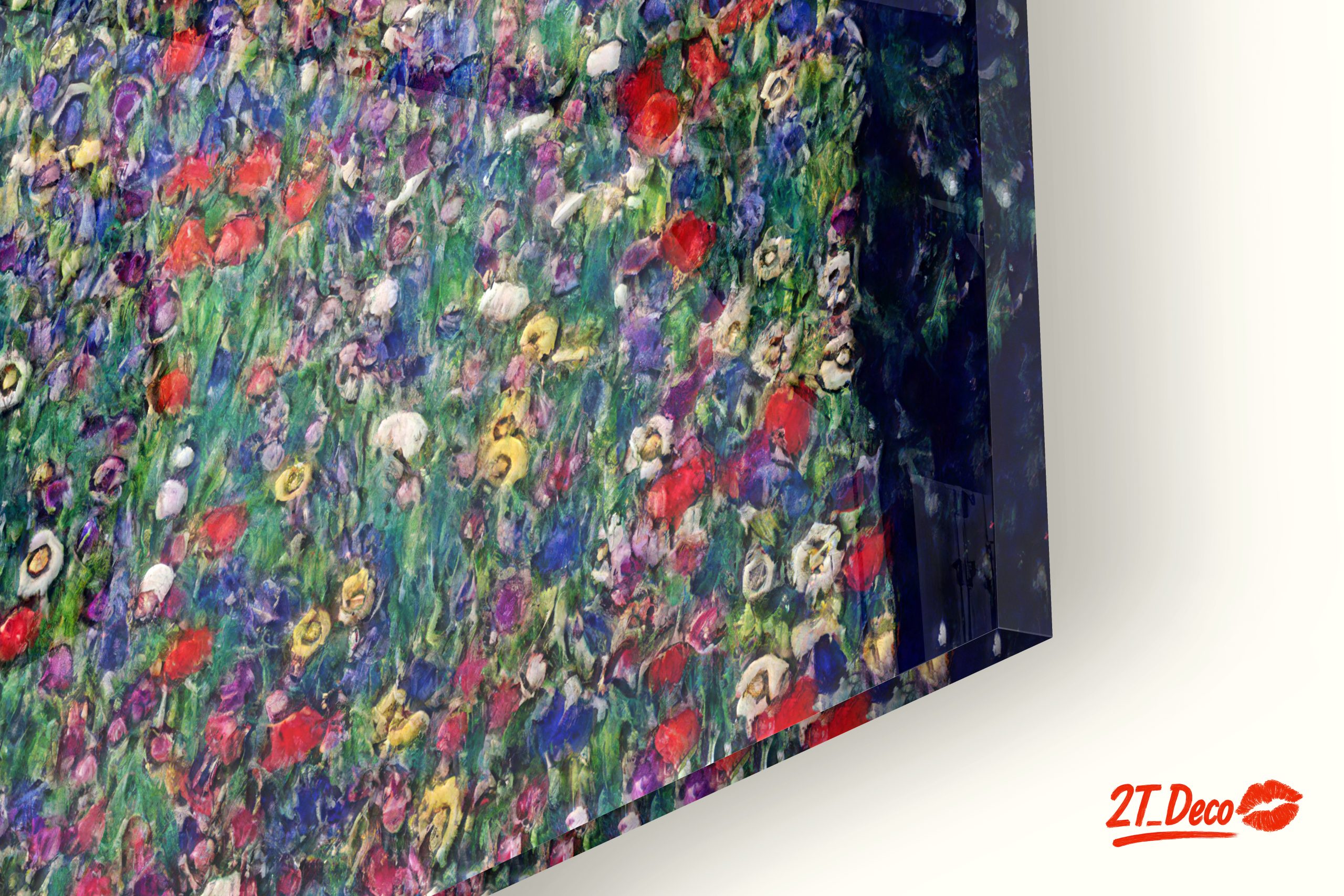 Vibrant Floral Landscape with House - Image 9