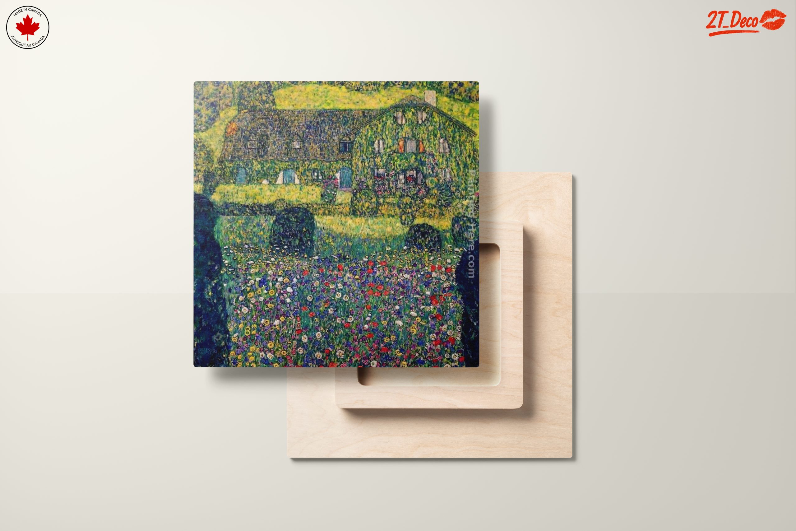 Vibrant Floral Landscape with House - Image 11