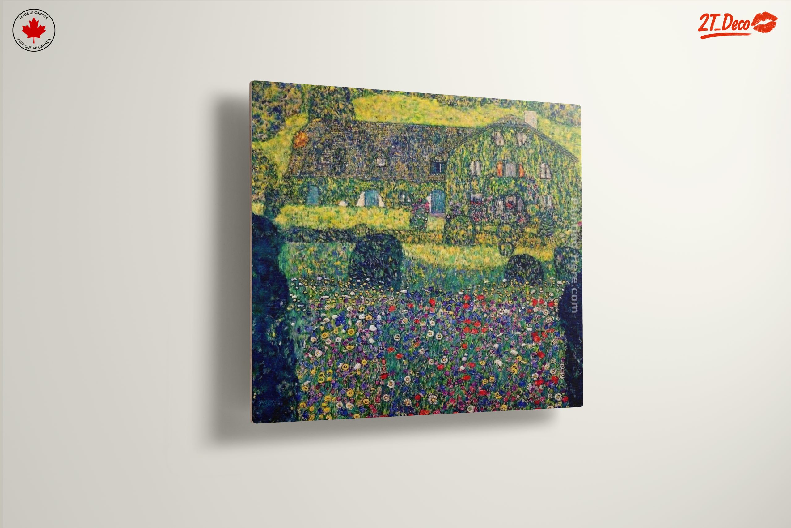 Vibrant Floral Landscape with House - Image 13
