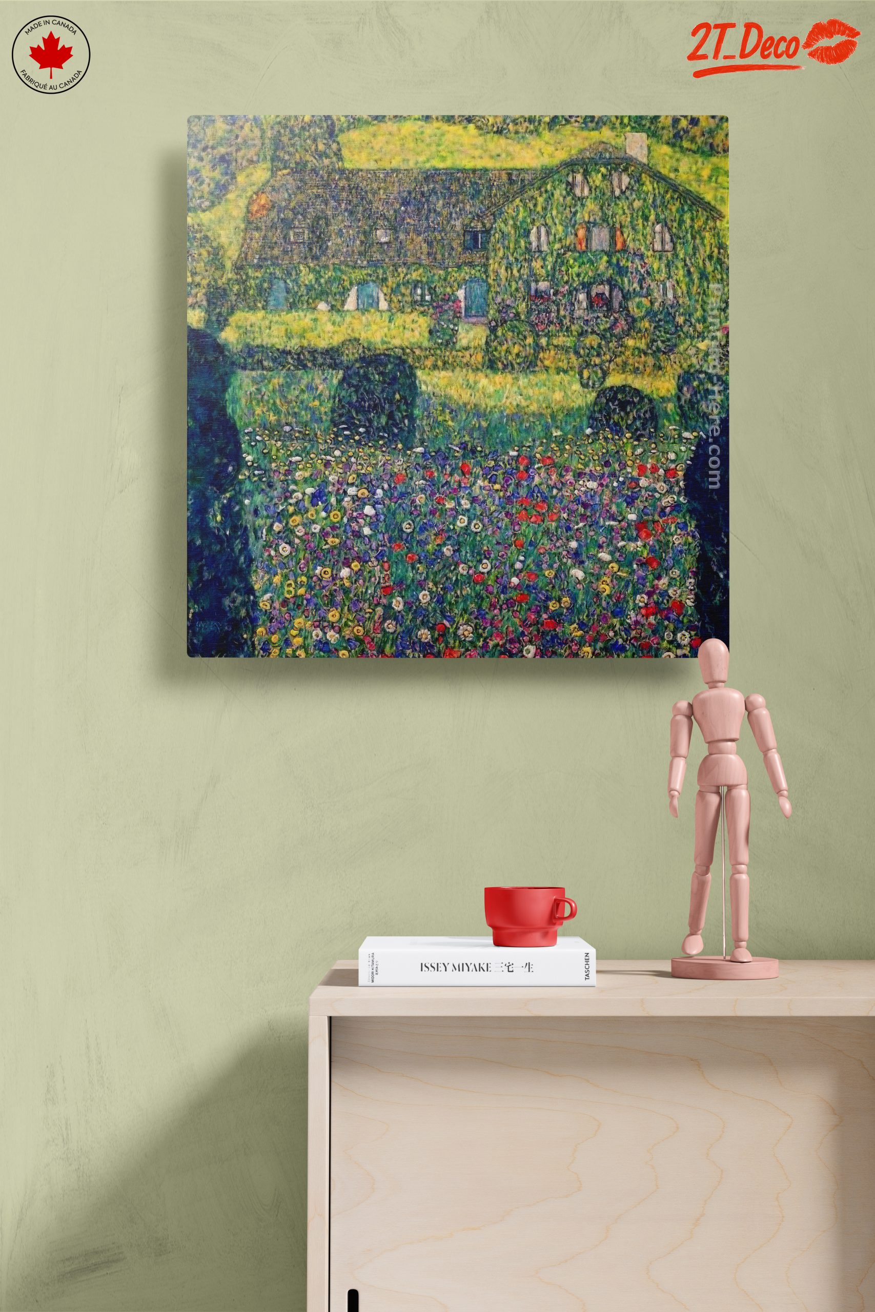 Vibrant Floral Landscape with House - Image 14
