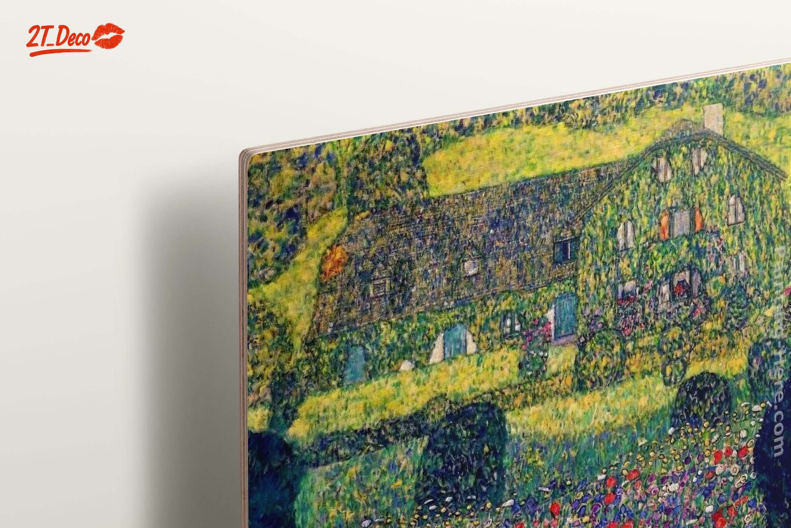 Vibrant Floral Landscape with House - Image 15