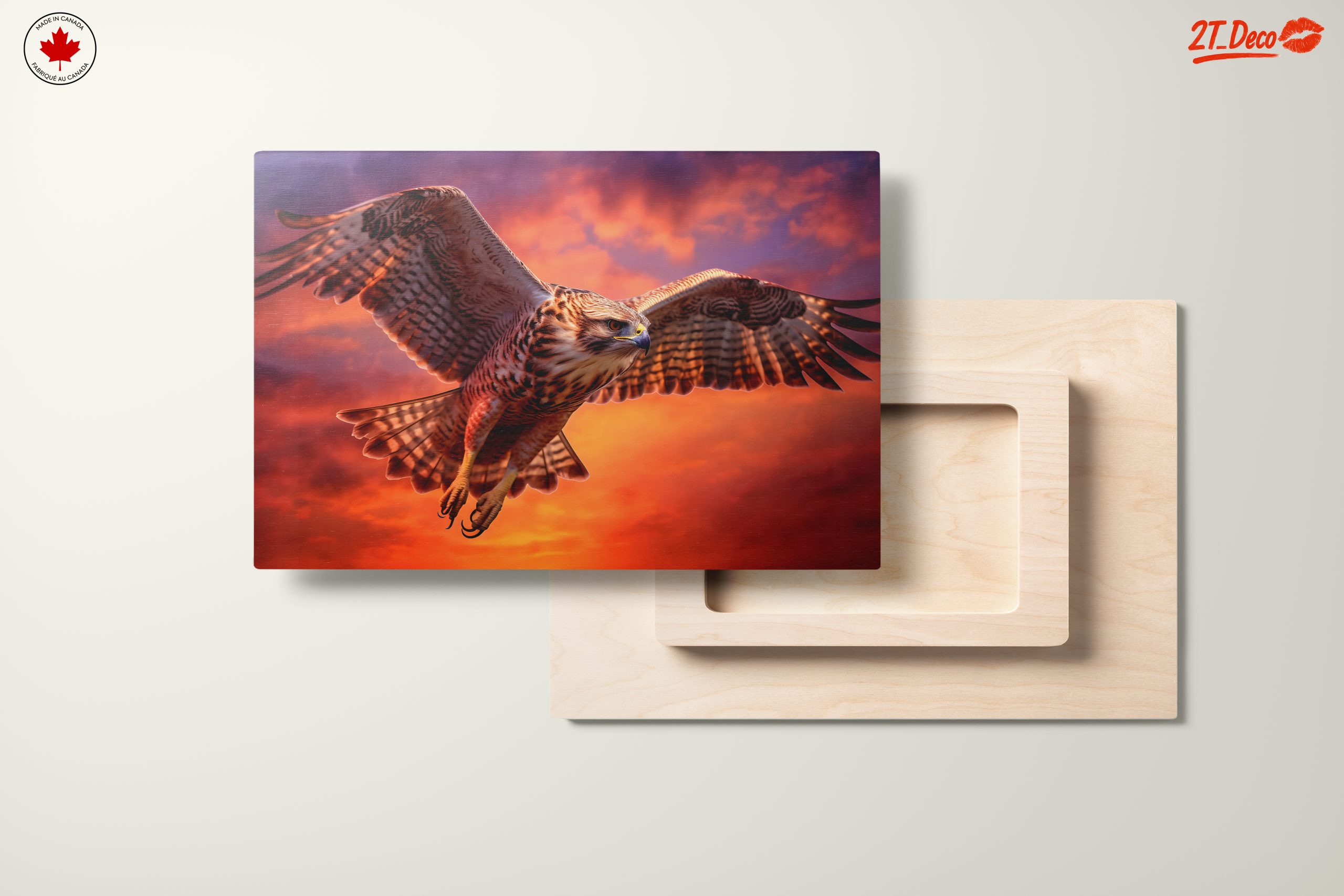 Majestic Hawk in Flight Against a Vibrant Sky - Image 11