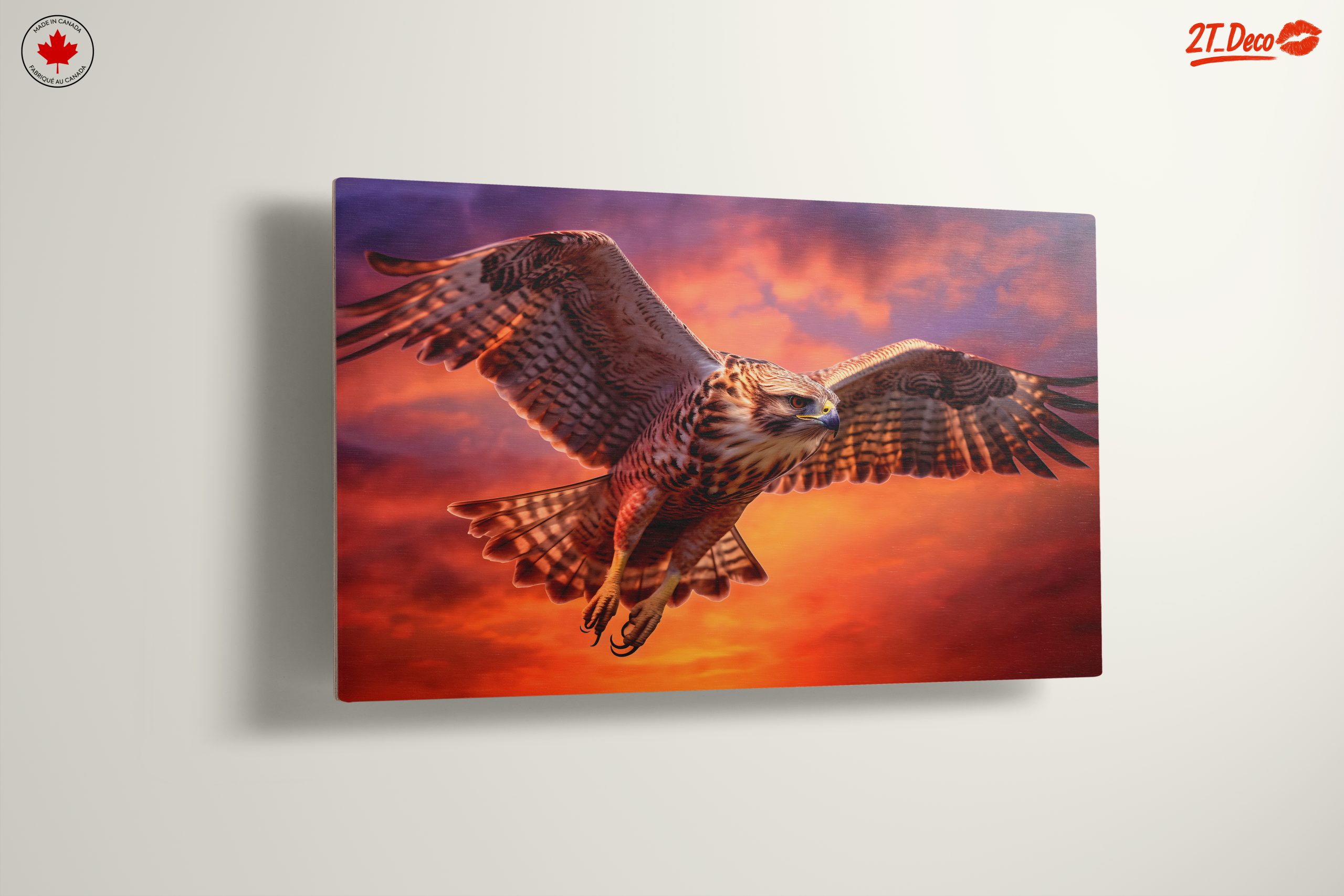 Majestic Hawk in Flight Against a Vibrant Sky - Image 13