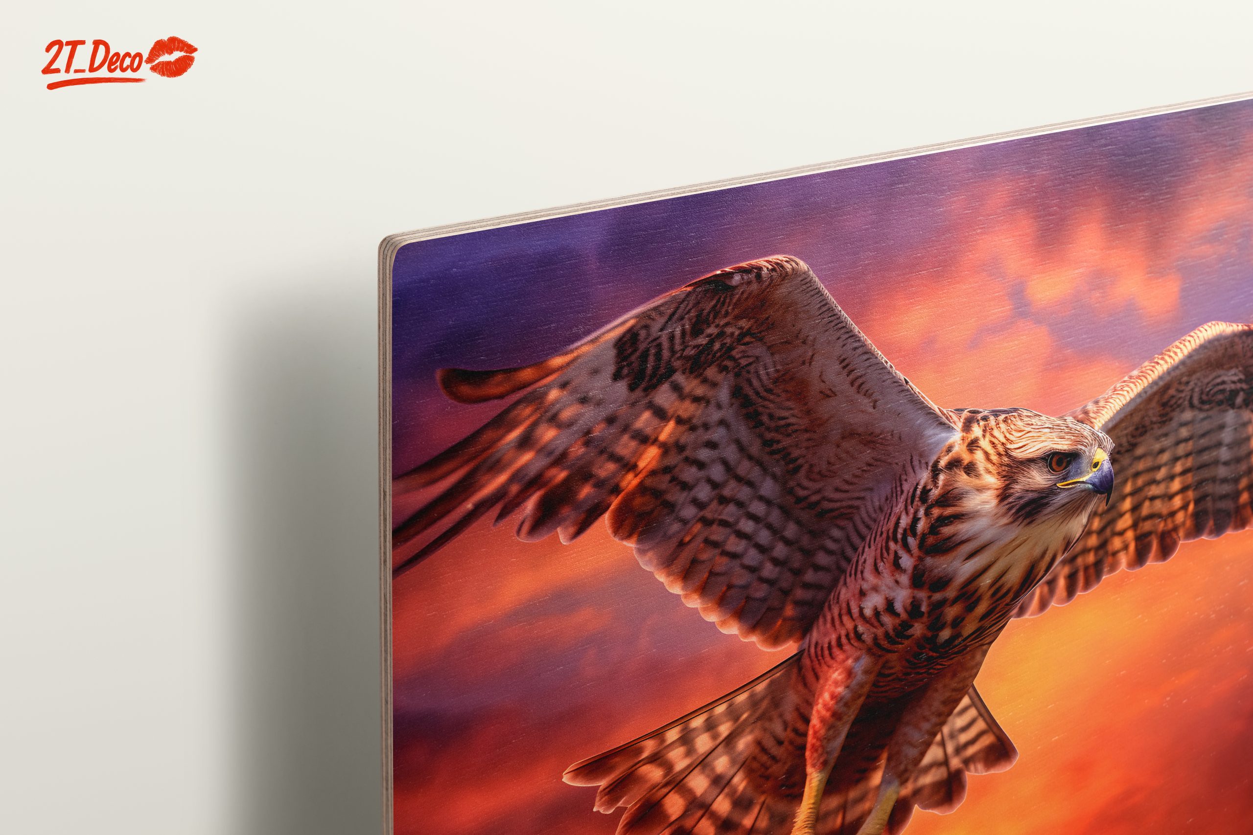 Majestic Hawk in Flight Against a Vibrant Sky - Image 15