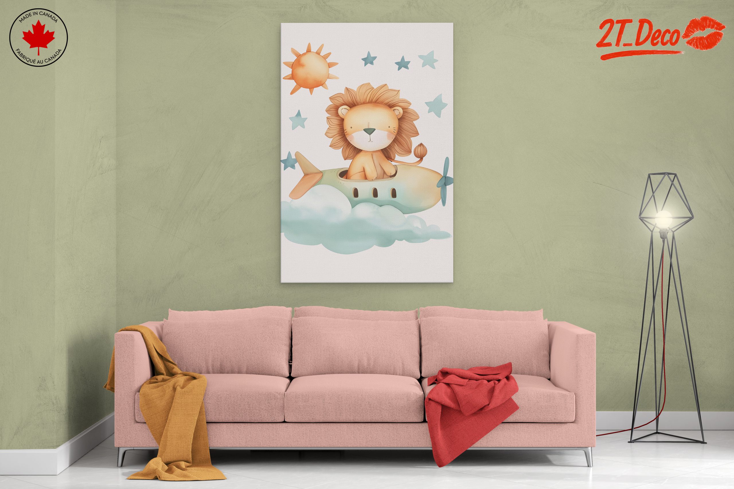 Playful Lion in an Airplane - Image 2