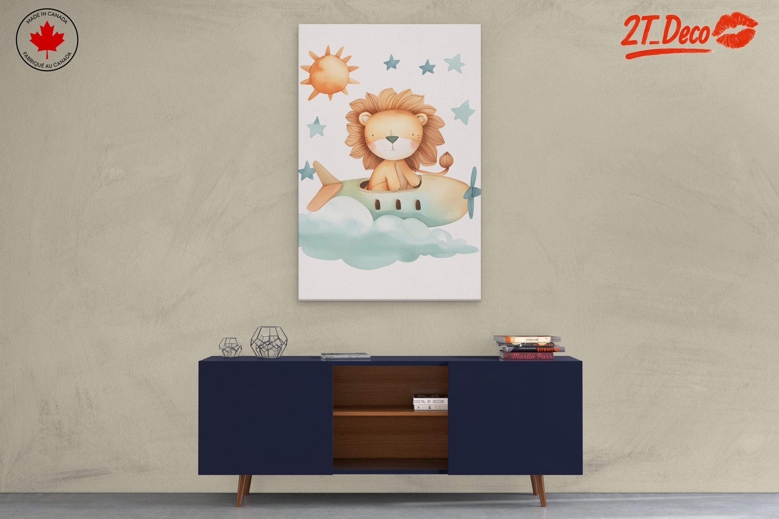 Playful Lion in an Airplane - Image 3