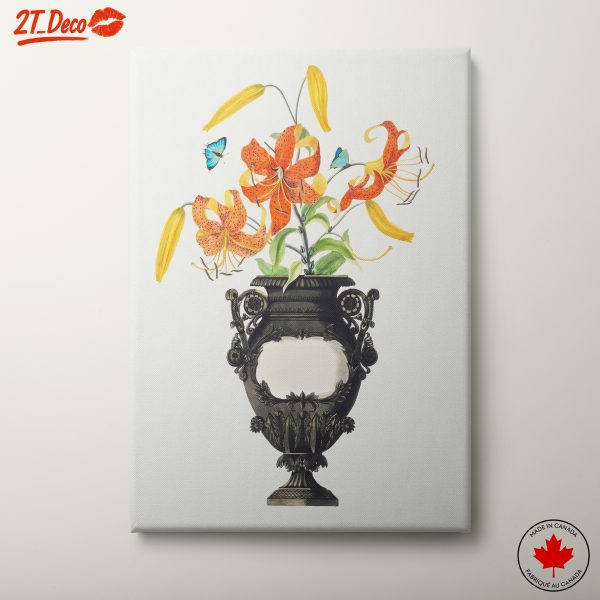Elegant Botanical Arrangement in Ornate Vase