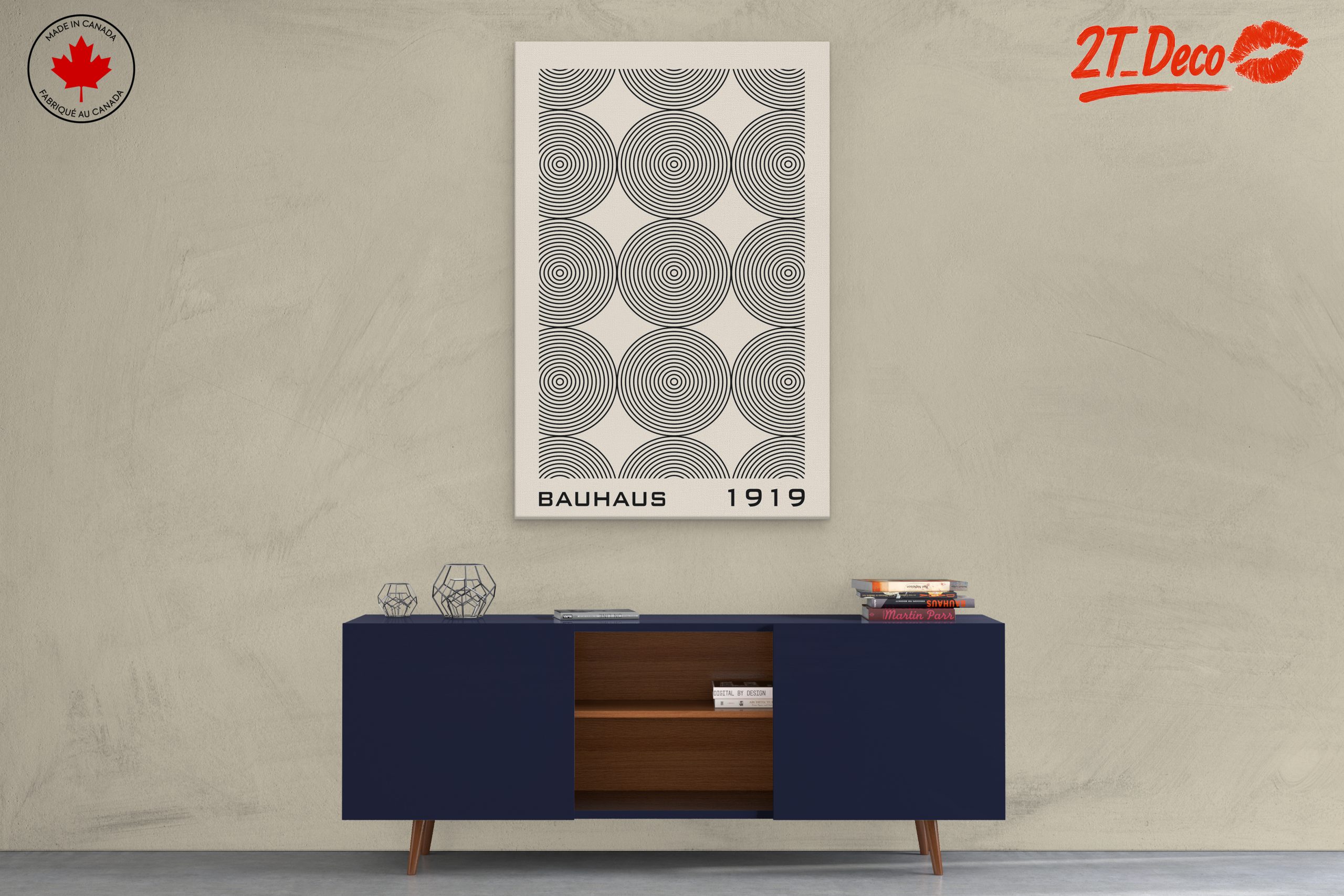 Bauhaus Circle Pattern Art - Image 3