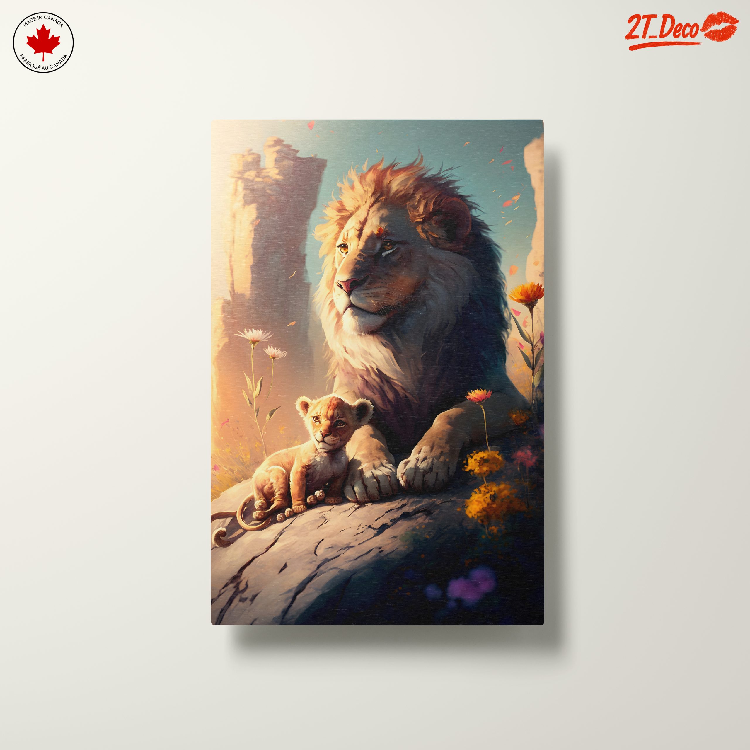 Adorable Lion and Cub Illustration - Image 10