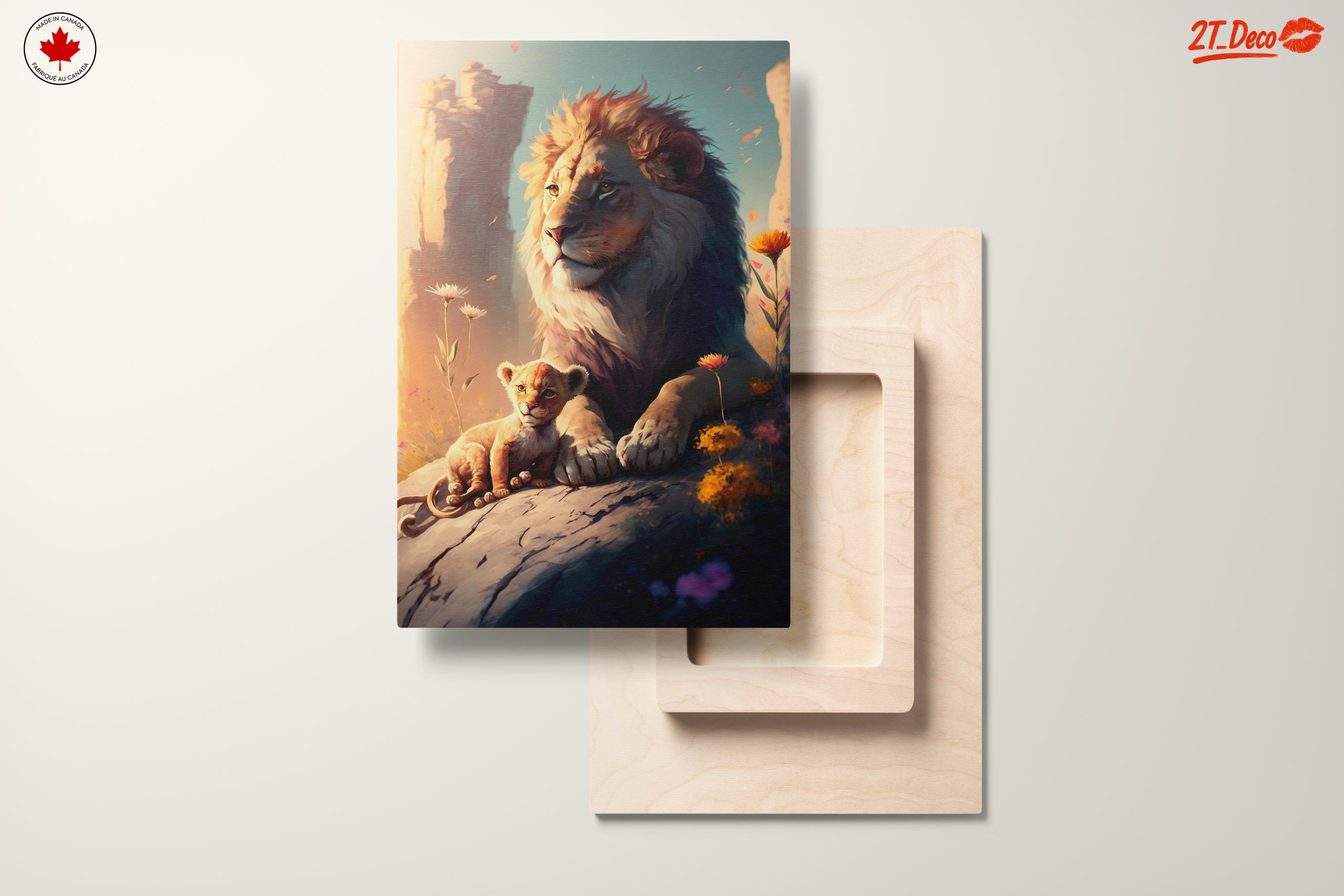 Adorable Lion and Cub Illustration - Image 11
