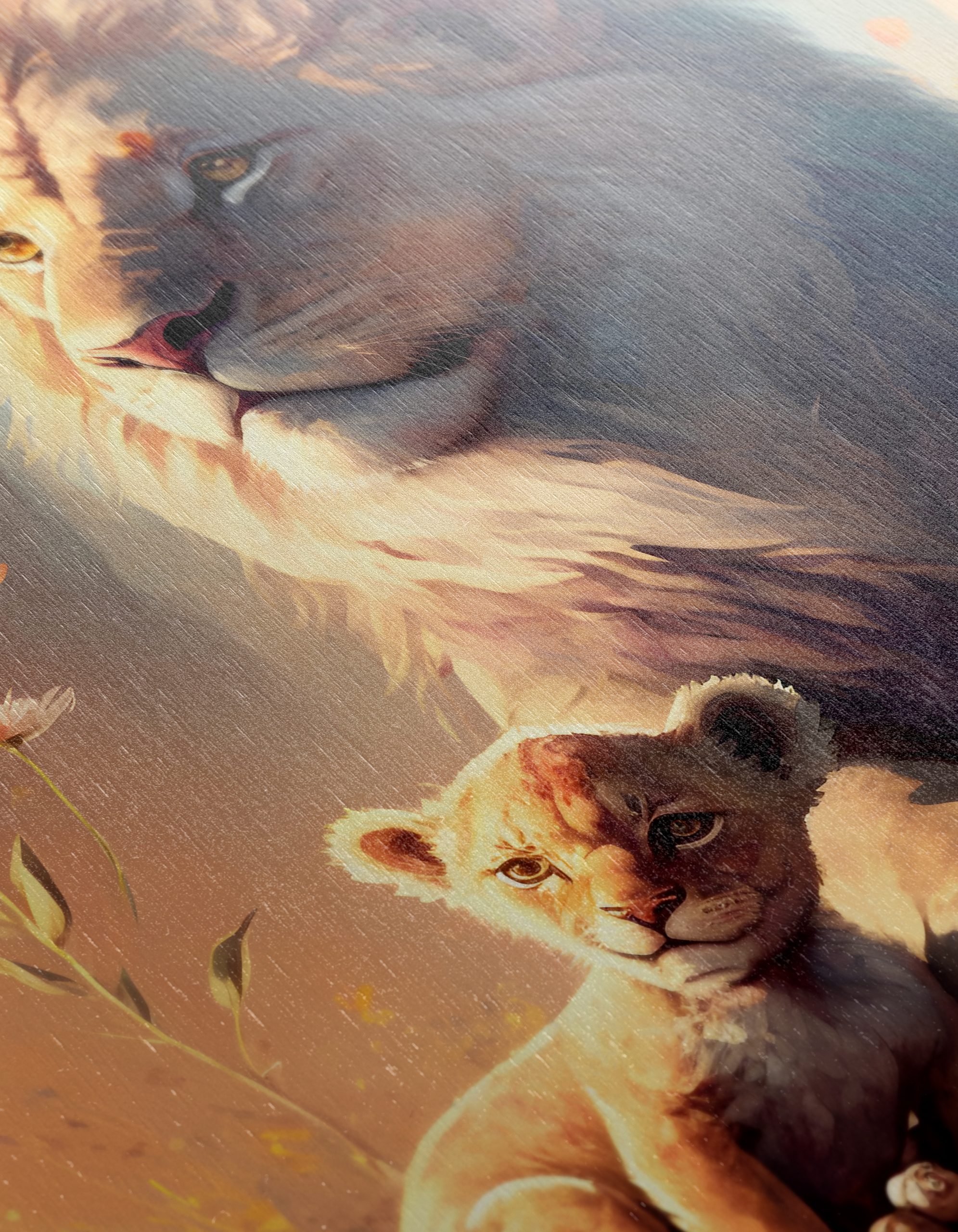 Adorable Lion and Cub Illustration - Image 12