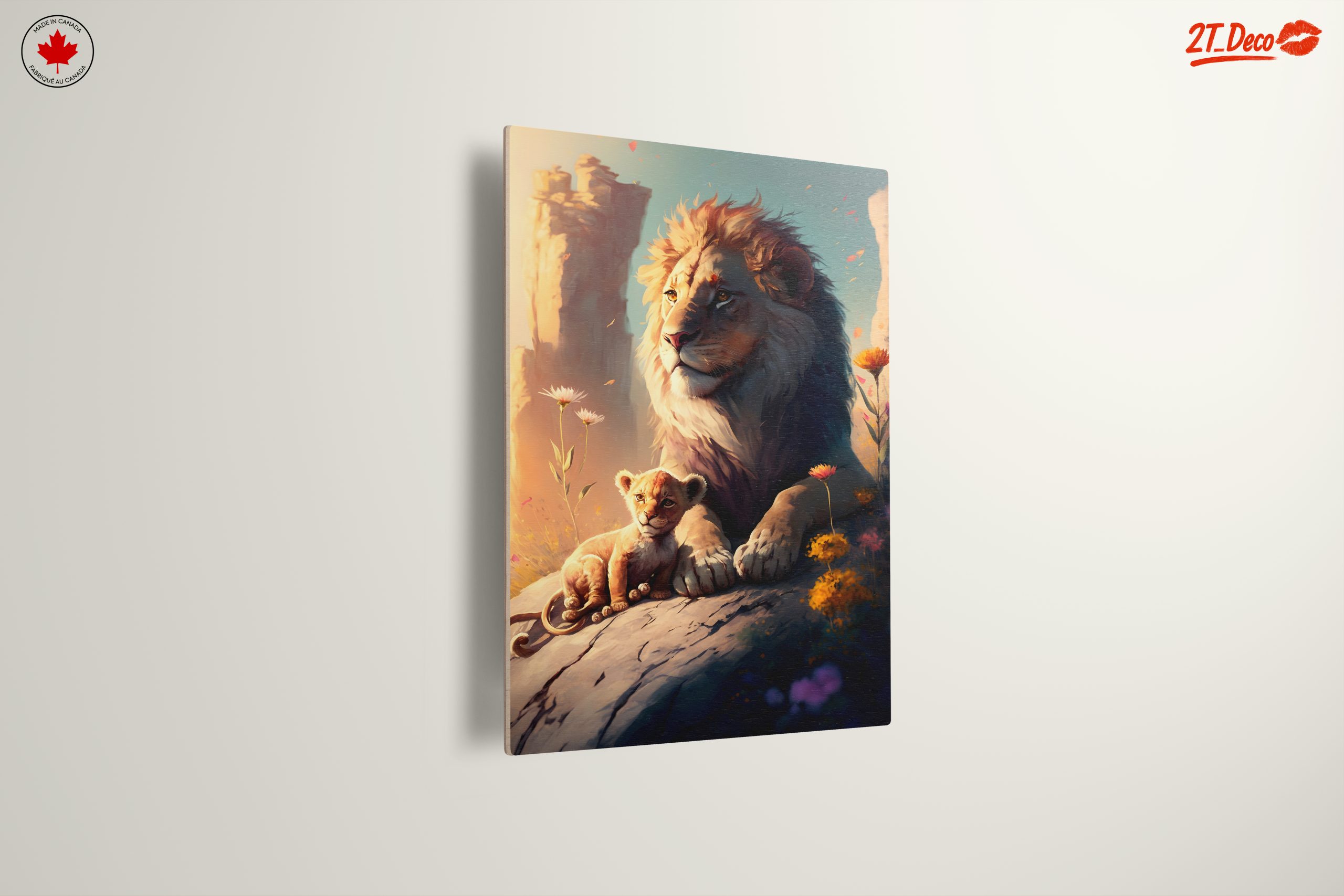 Adorable Lion and Cub Illustration - Image 13