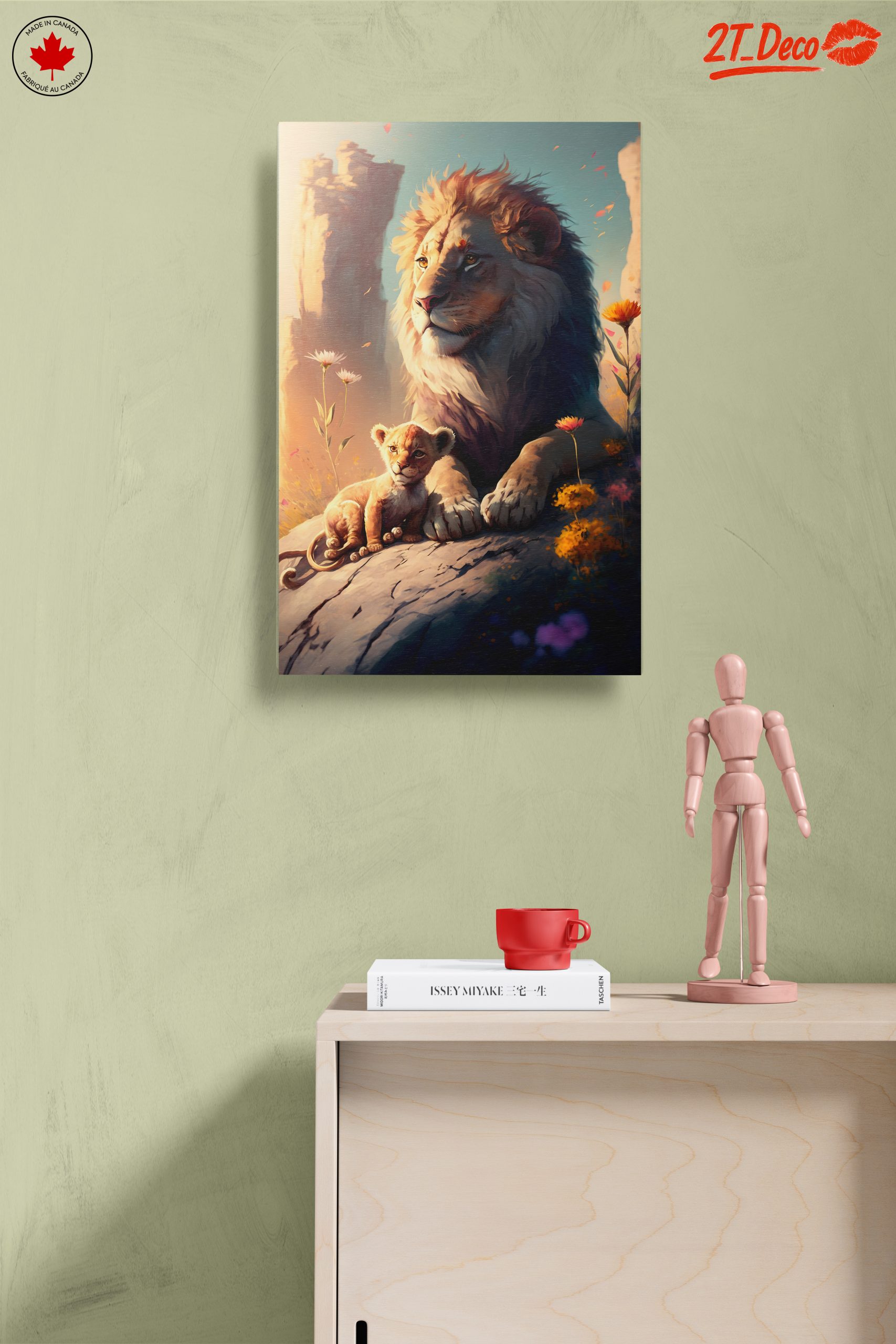 Adorable Lion and Cub Illustration - Image 14