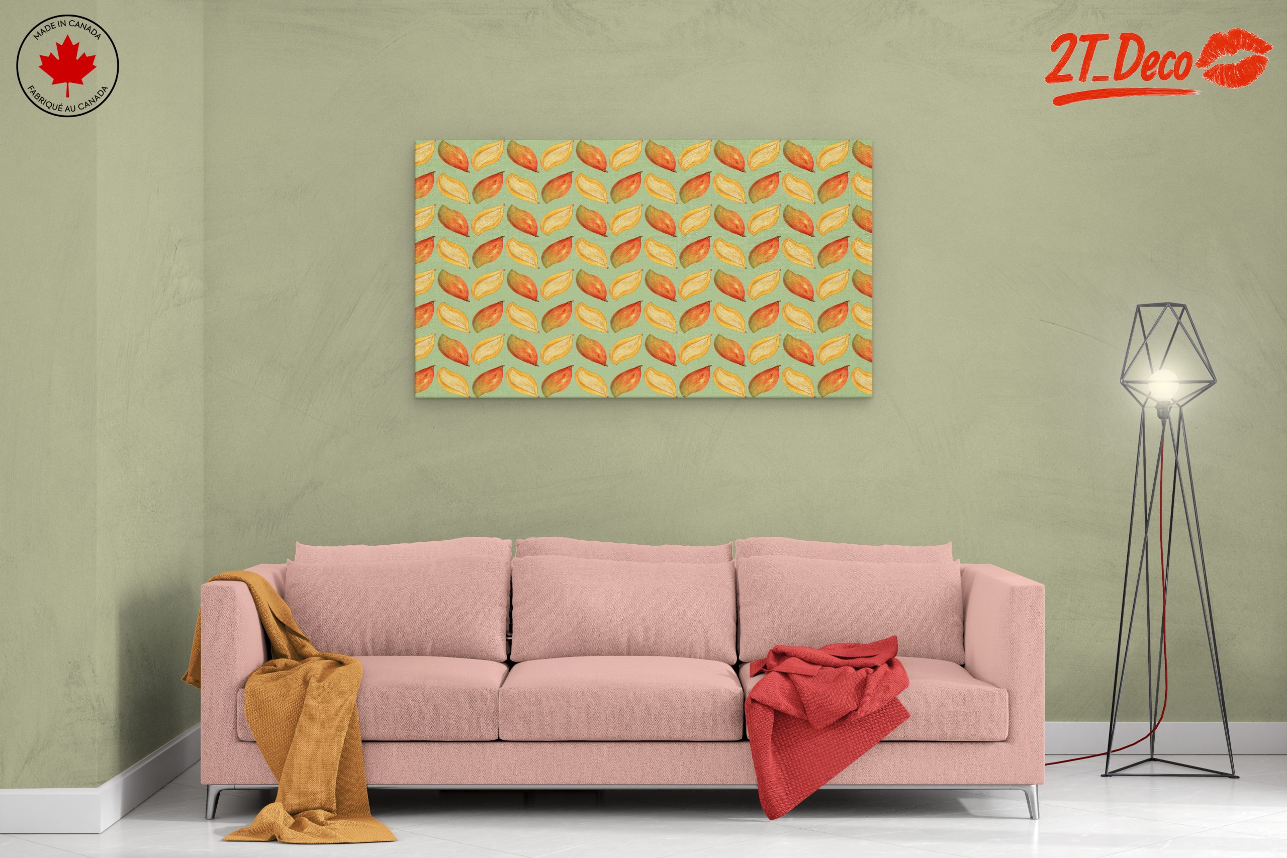 Colorful Botanical Leaf Pattern Art - Image 2
