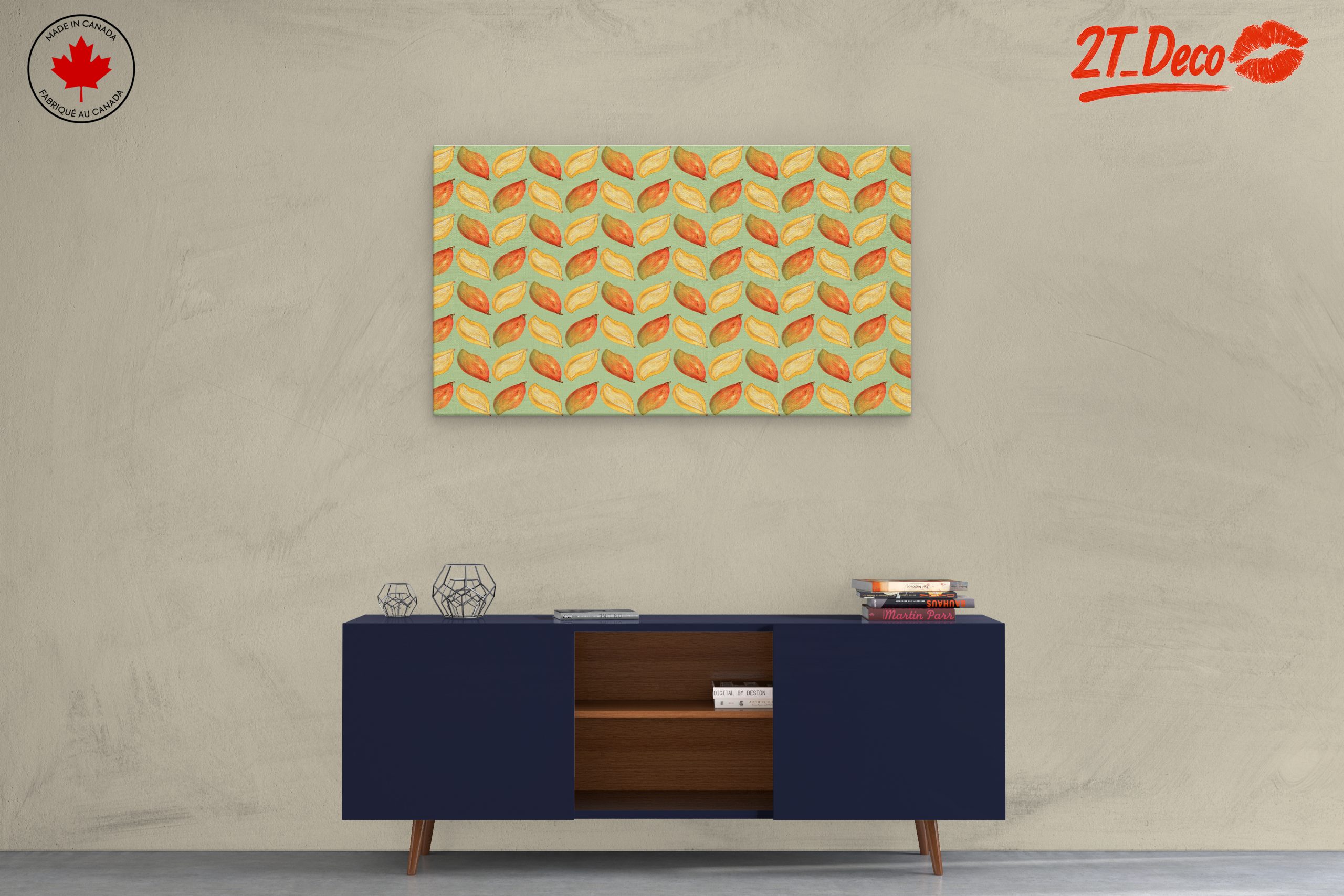 Colorful Botanical Leaf Pattern Art - Image 3