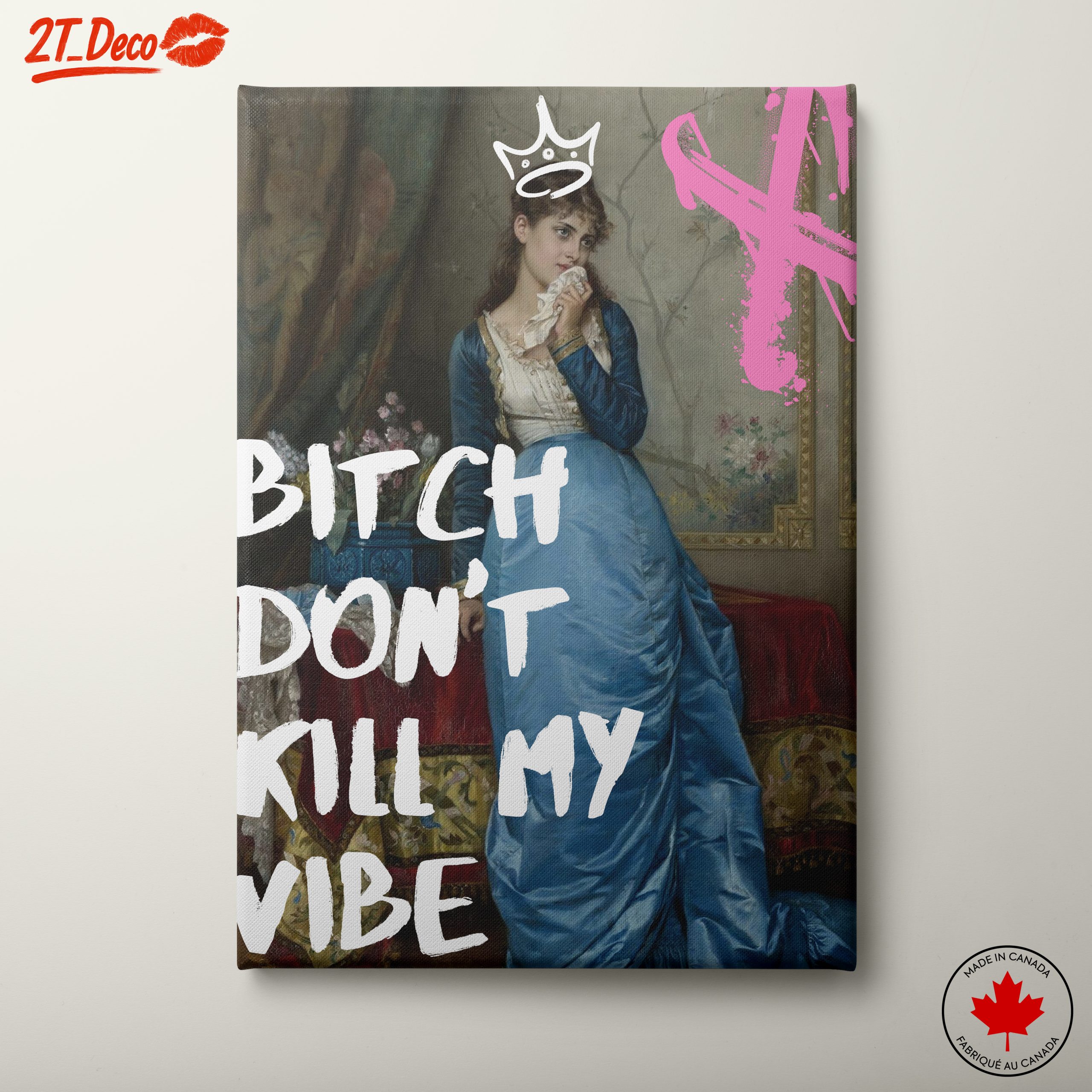 Contemporary Pop Art Portrait with Bold Text