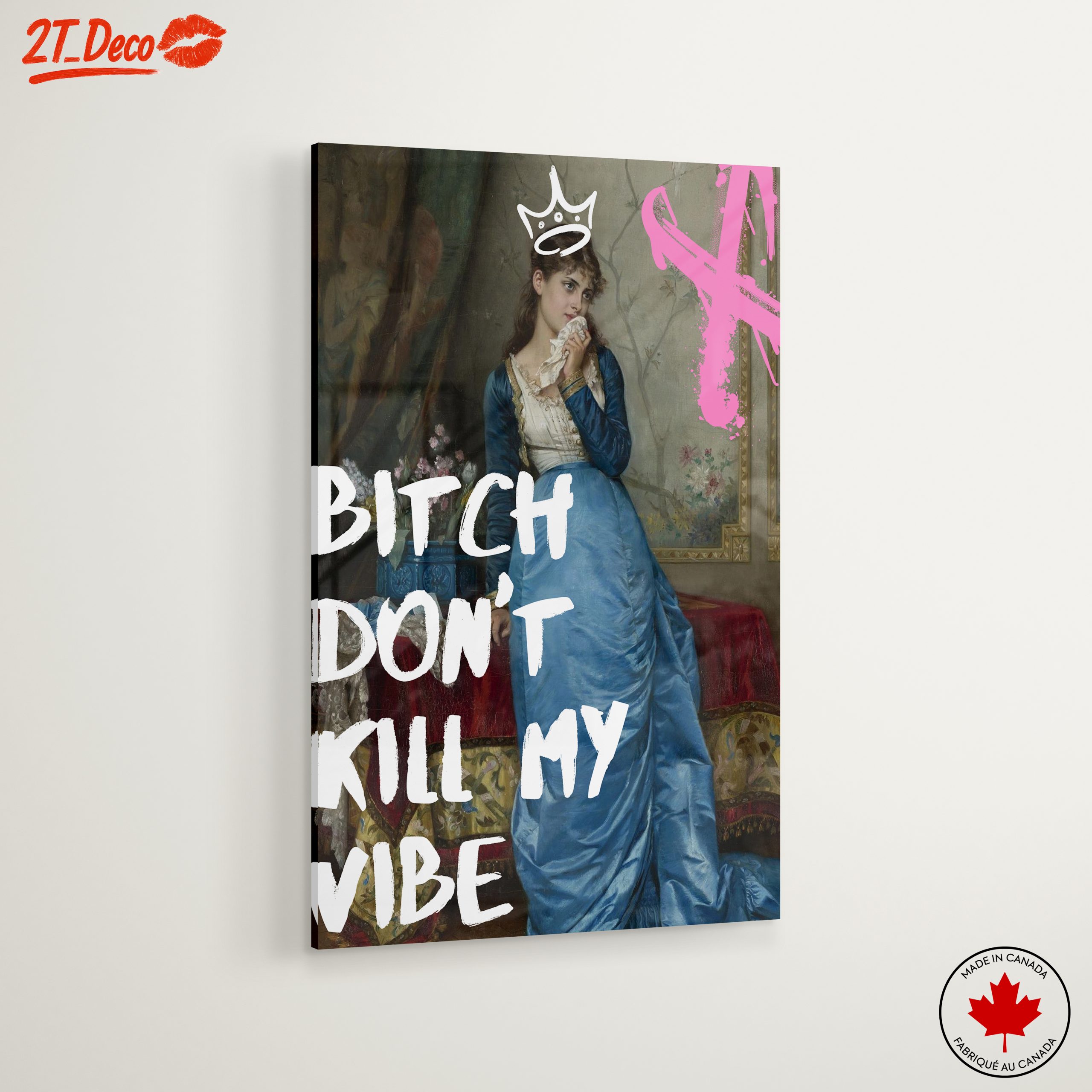Contemporary Pop Art Portrait with Bold Text - Image 6