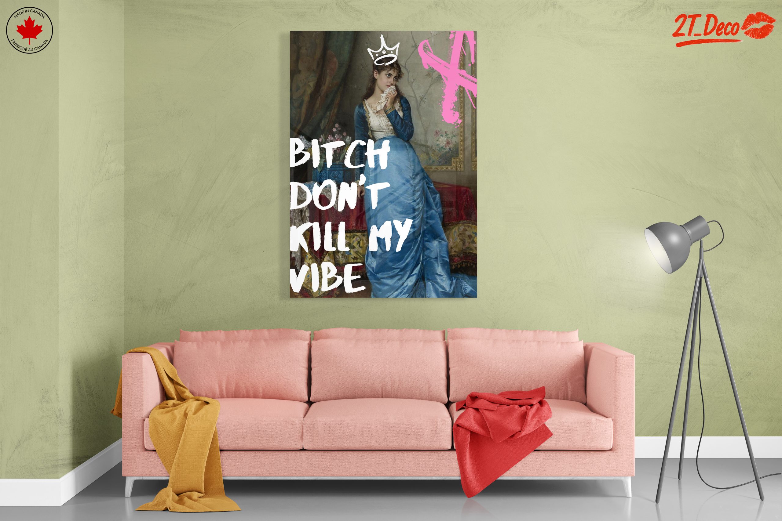 Contemporary Pop Art Portrait with Bold Text - Image 7