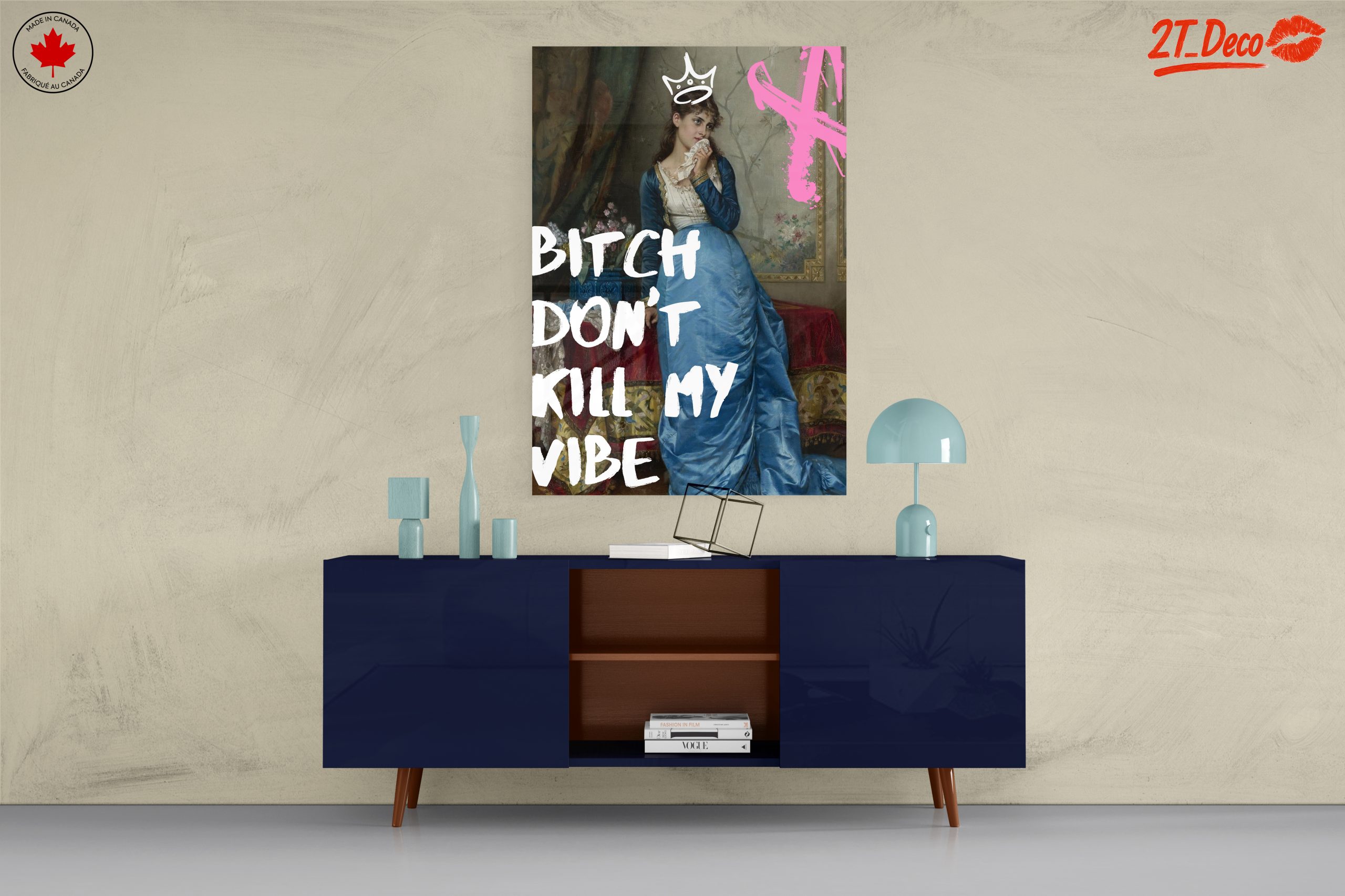 Contemporary Pop Art Portrait with Bold Text - Image 8