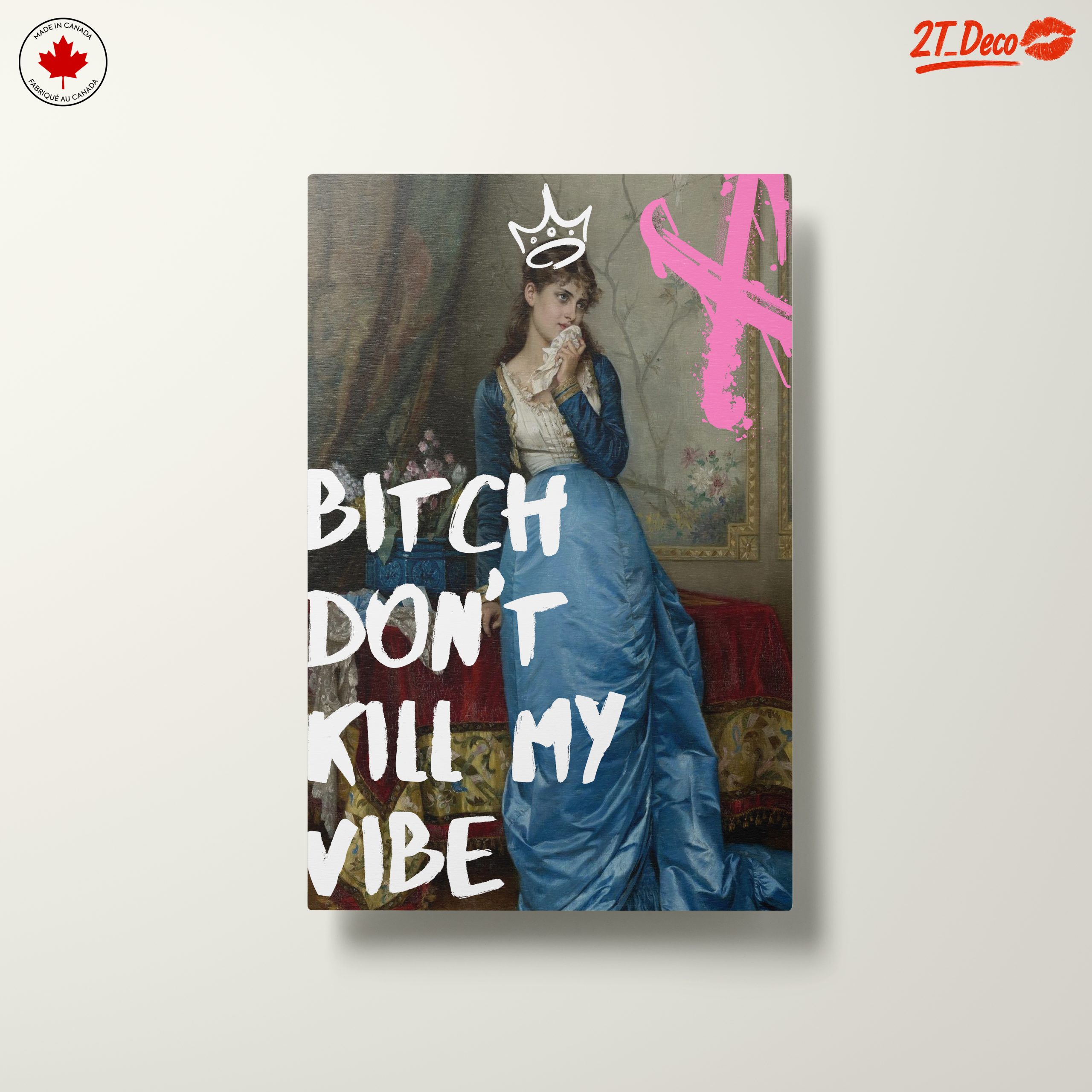 Contemporary Pop Art Portrait with Bold Text - Image 10