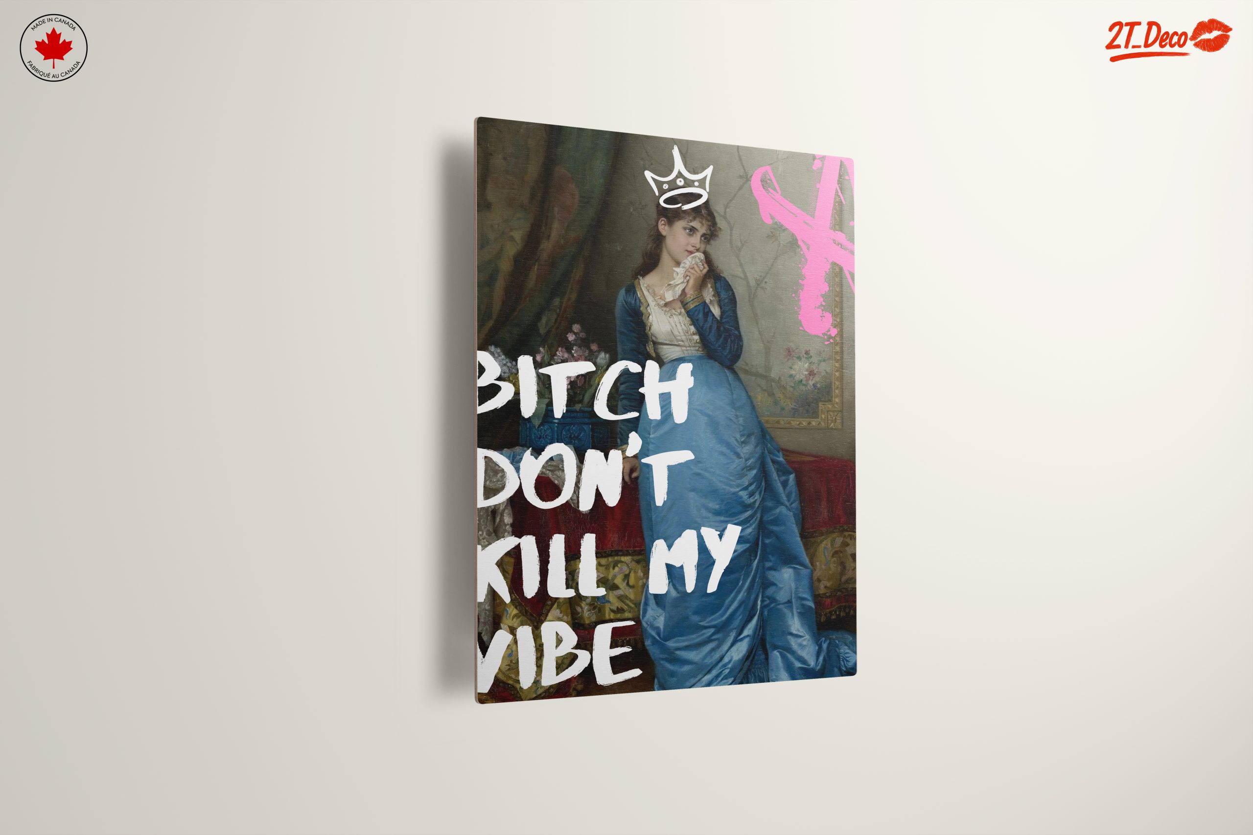 Contemporary Pop Art Portrait with Bold Text - Image 13