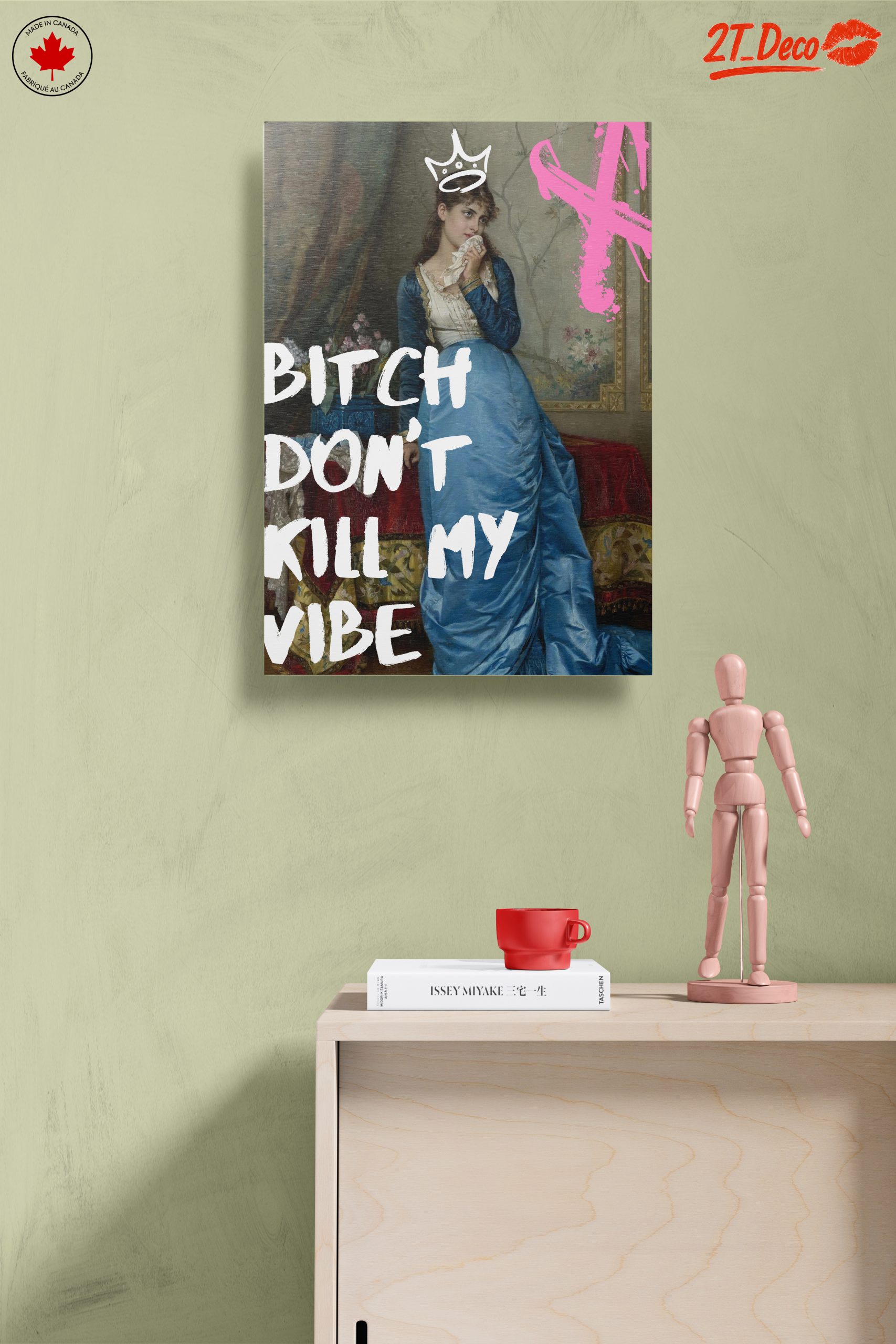 Contemporary Pop Art Portrait with Bold Text - Image 14