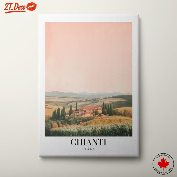 Chianti Landscape Artwork with Dramatic Sky