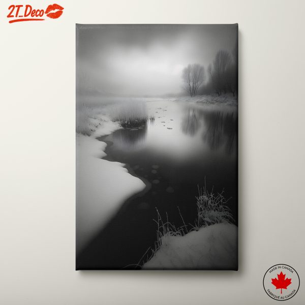 Monochrome Abstract Landscape Reflection