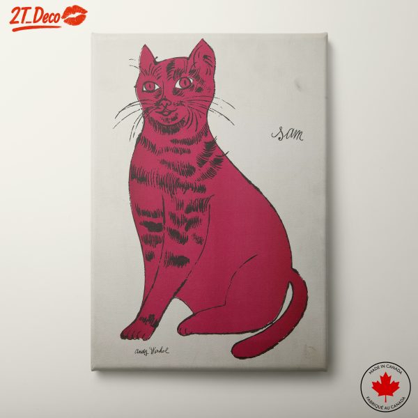 Stylized Cat Artwork by Andy Warhol
