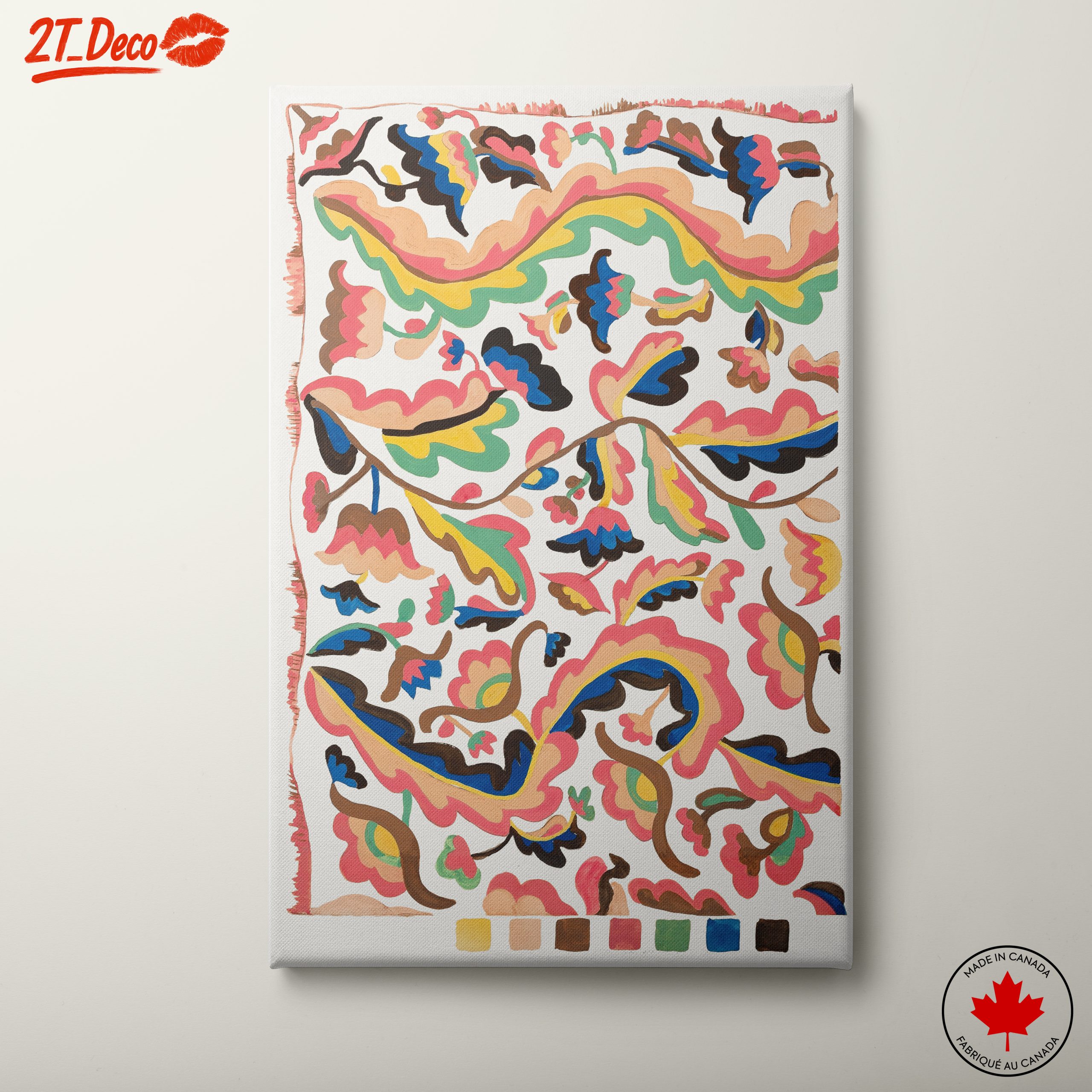 Colorful Abstract Floral Art for Modern Spaces 2