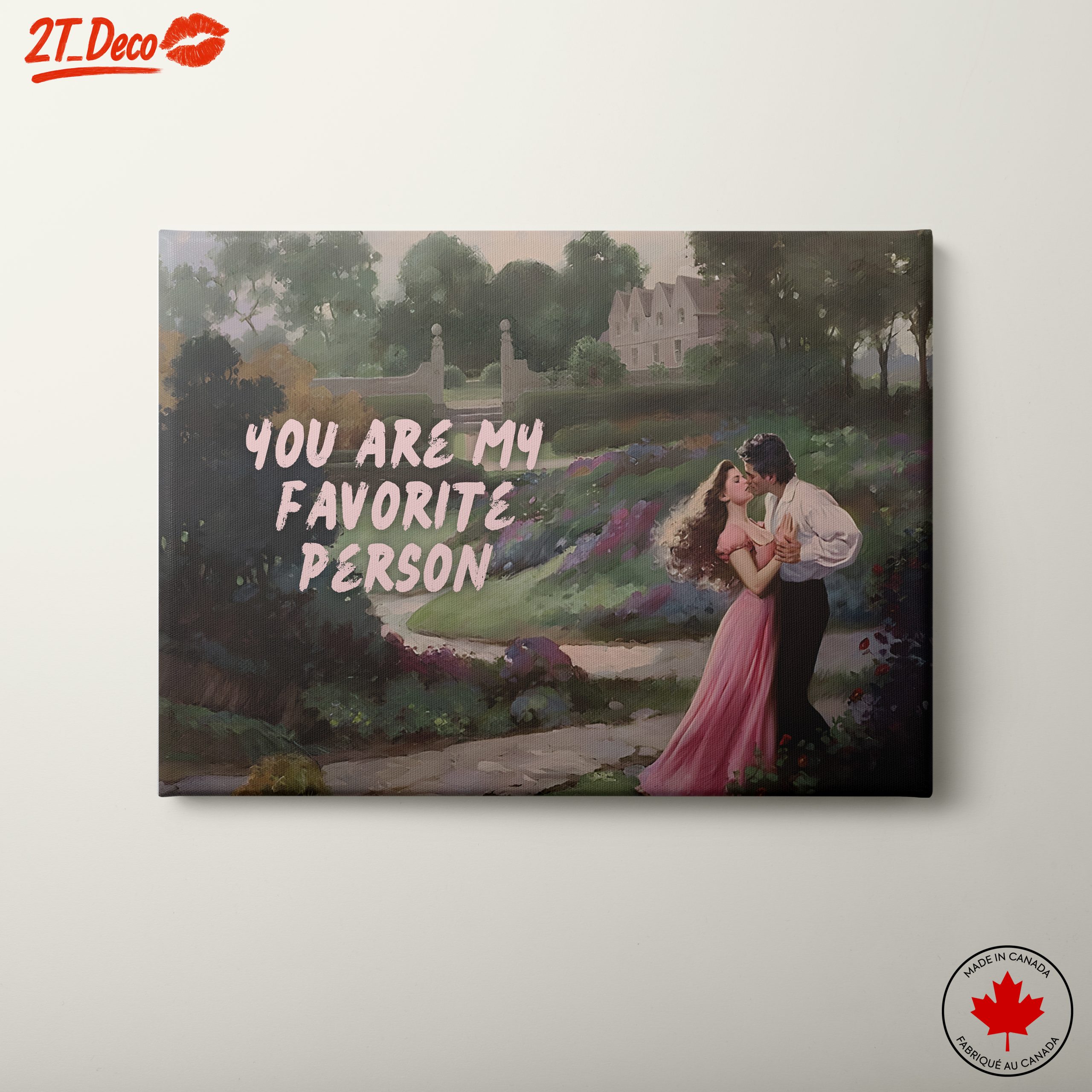 Romantic Couple Embraced in a Garden