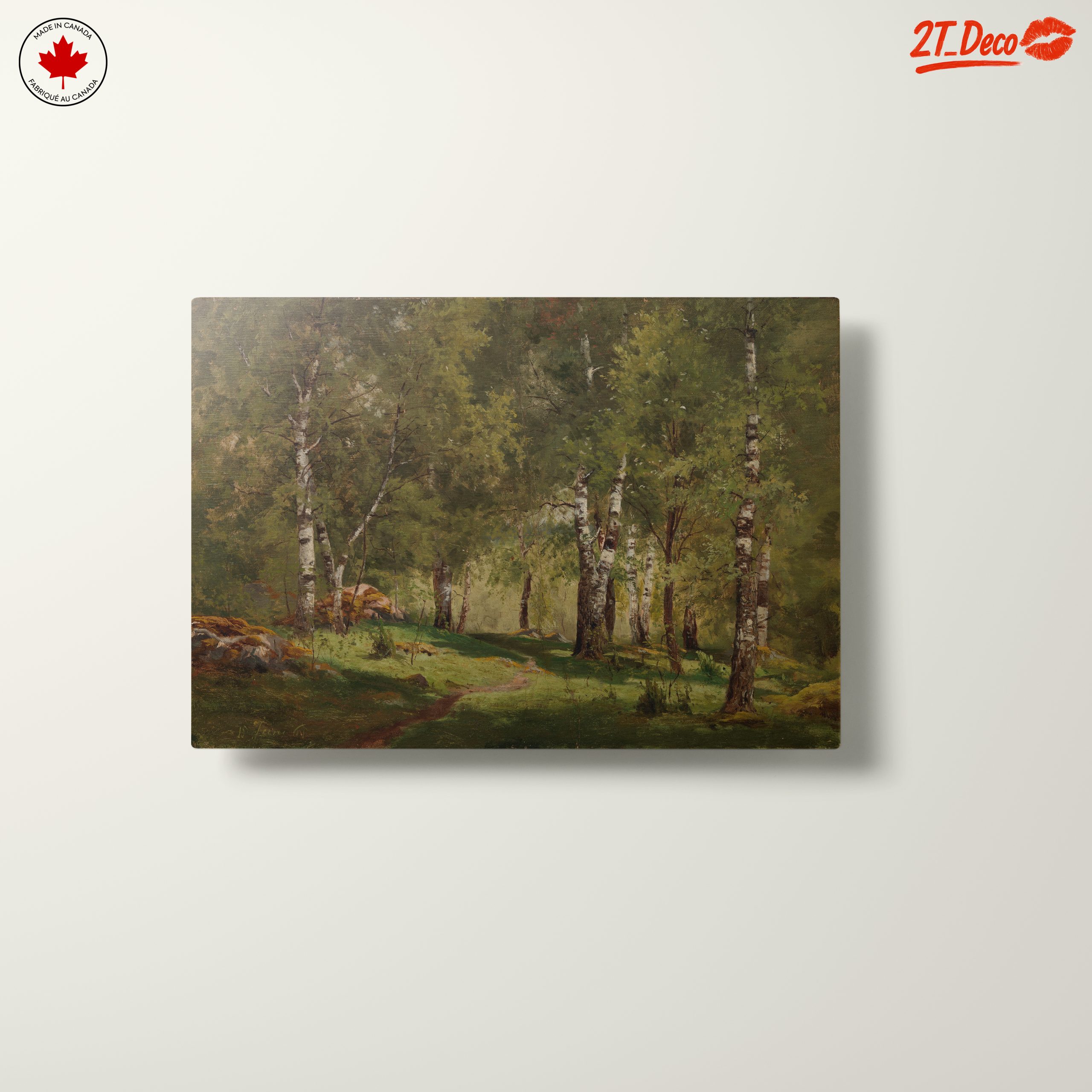 Serene Birch Forest Landscape Art - Image 10