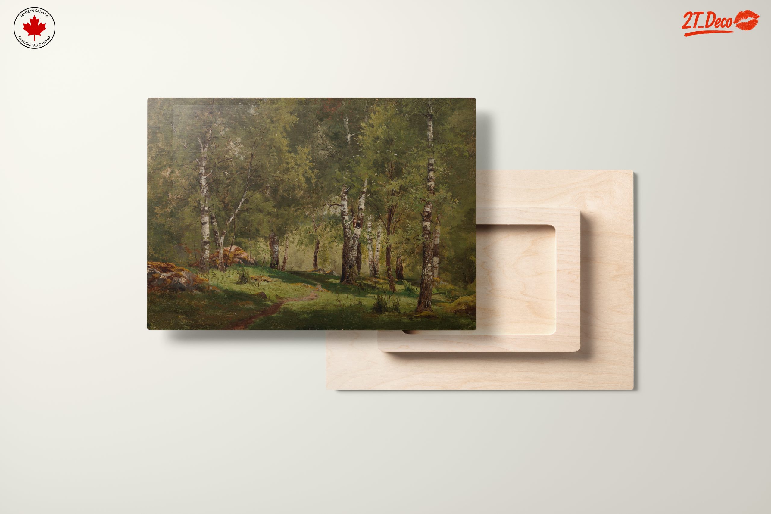 Serene Birch Forest Landscape Art - Image 11