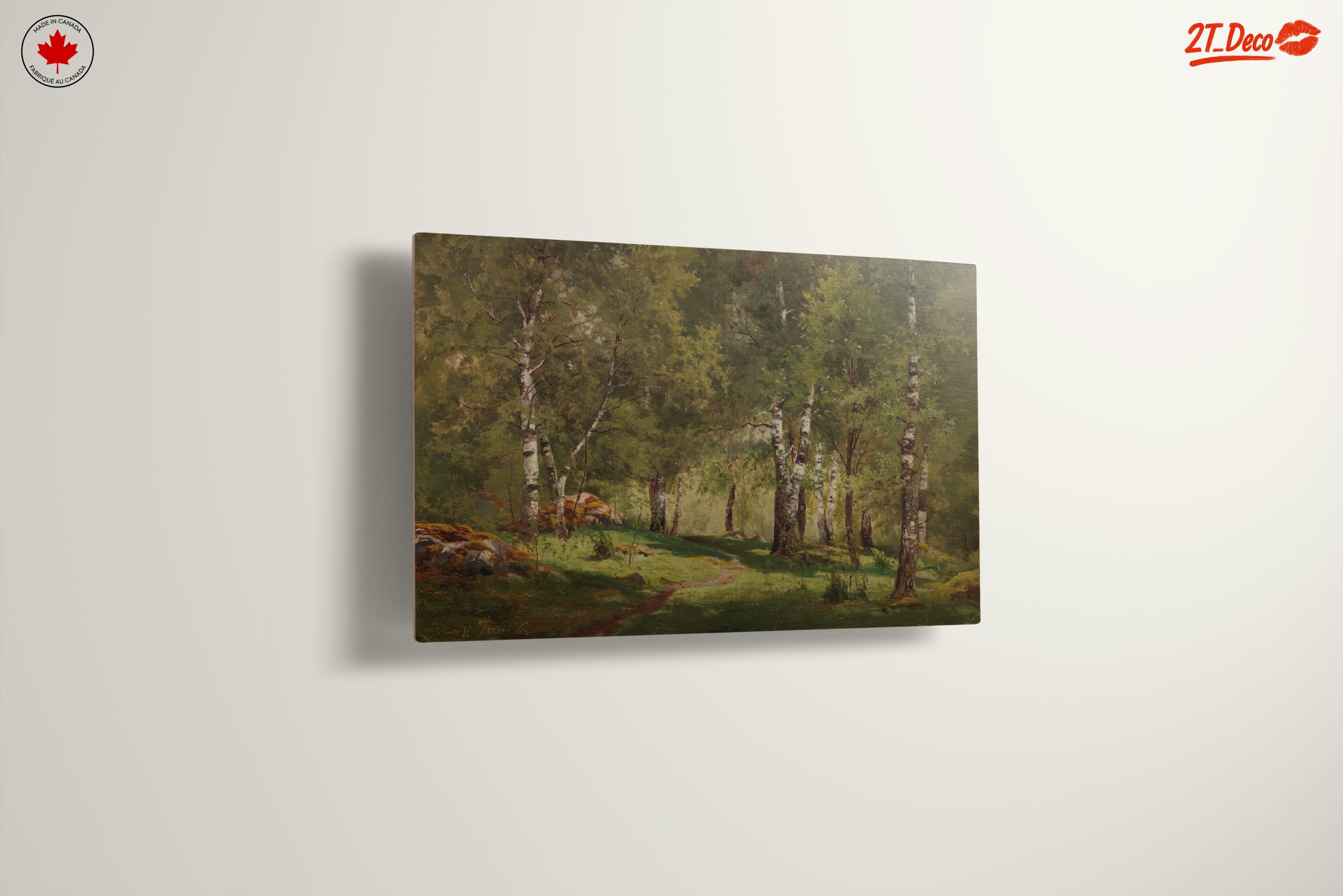 Serene Birch Forest Landscape Art - Image 13