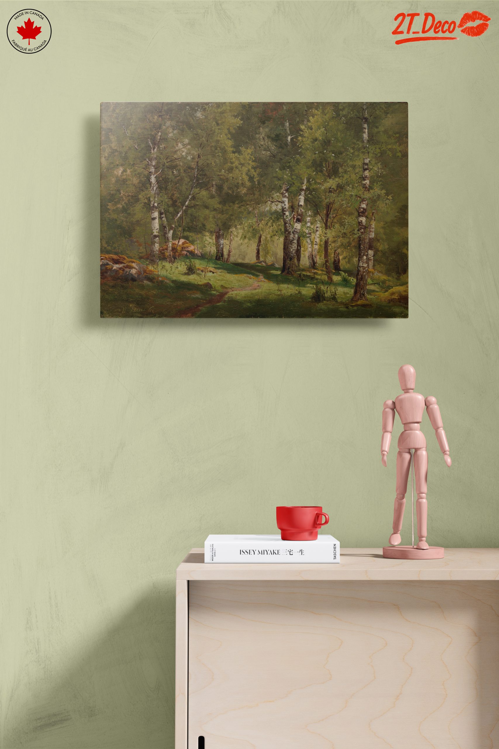 Serene Birch Forest Landscape Art - Image 14