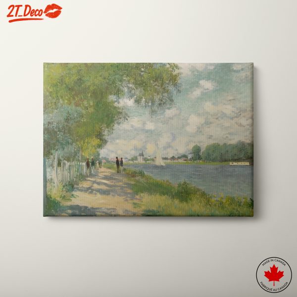 Scenic Riverbank View under a Bright Sky